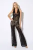 SEXY SEE-THRU STRETCH  LACE HALTERNECK JUMPSUIT sold by privy