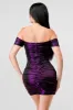 SHINY METALLIC SWEETHEART OFF SHOULDER MINI DRESS sold by privy