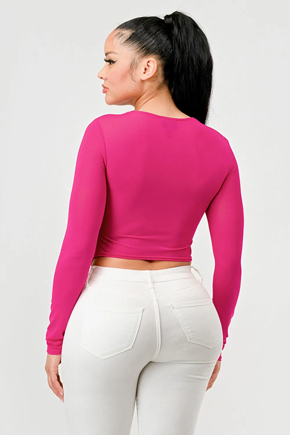 LUXE SATIN SWEETHEART OPEN BELLY CONTRAST TOP sold by privy product image thumbnail 3