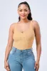 SUPER STRETCH RUCHED ROUND NECK BODYSUIT sold by privy