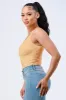 SUPER STRETCH RUCHED ROUND NECK BODYSUIT sold by privy