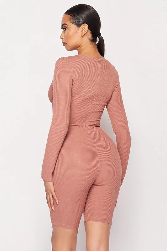 ROUND NECK RIB DETAIL ROMPER sold by privy product image thumbnail 5