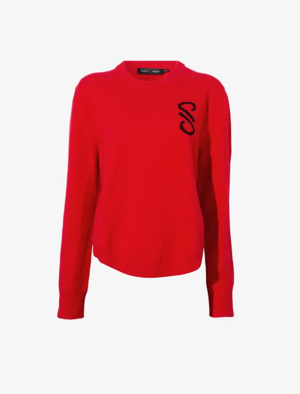 Harrison Monogram Sweater in Wool Jacquard made by Proenza Schouler