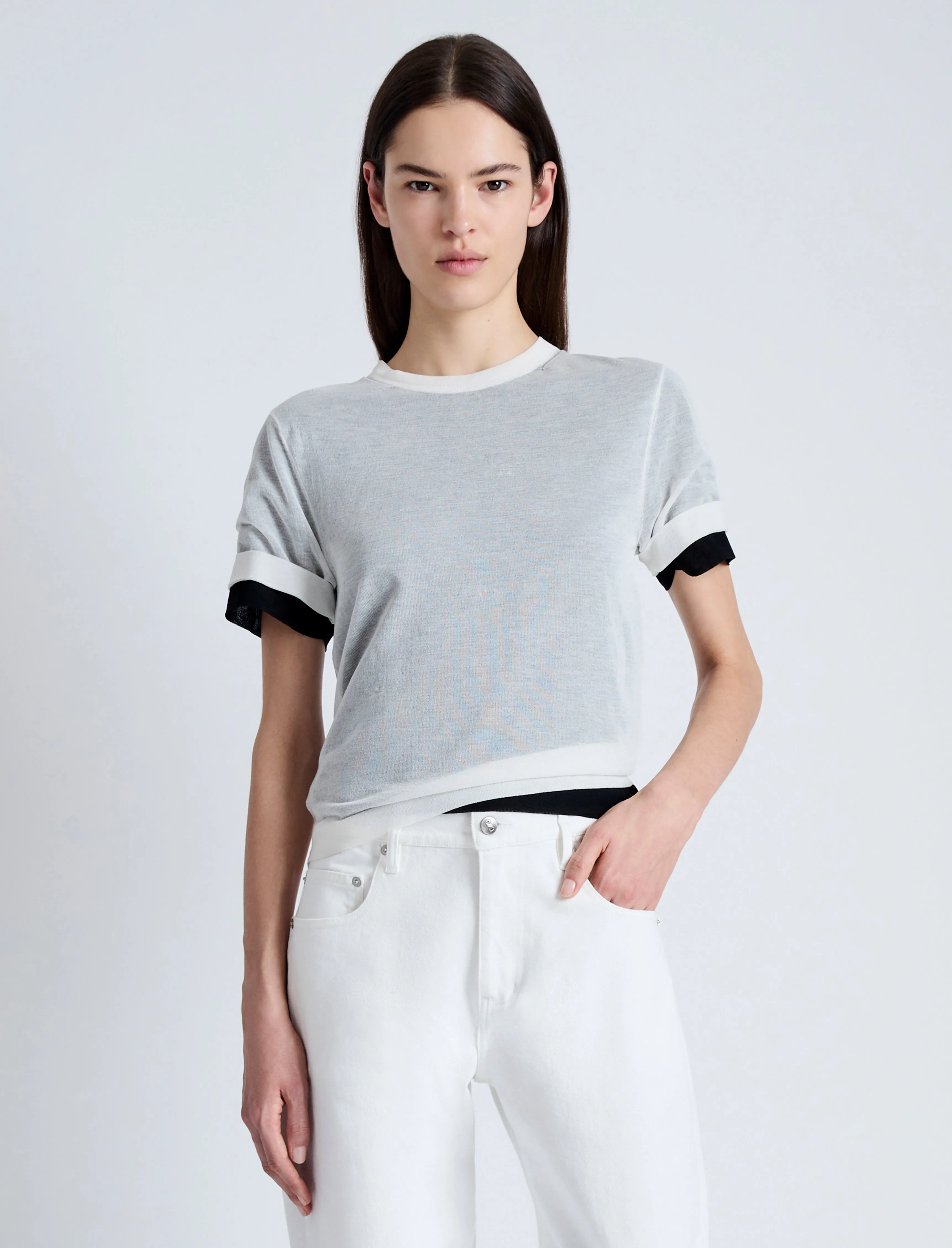 Powell Layered Top in Sheer Knit sold by Proenza Schouler product image thumbnail 2
