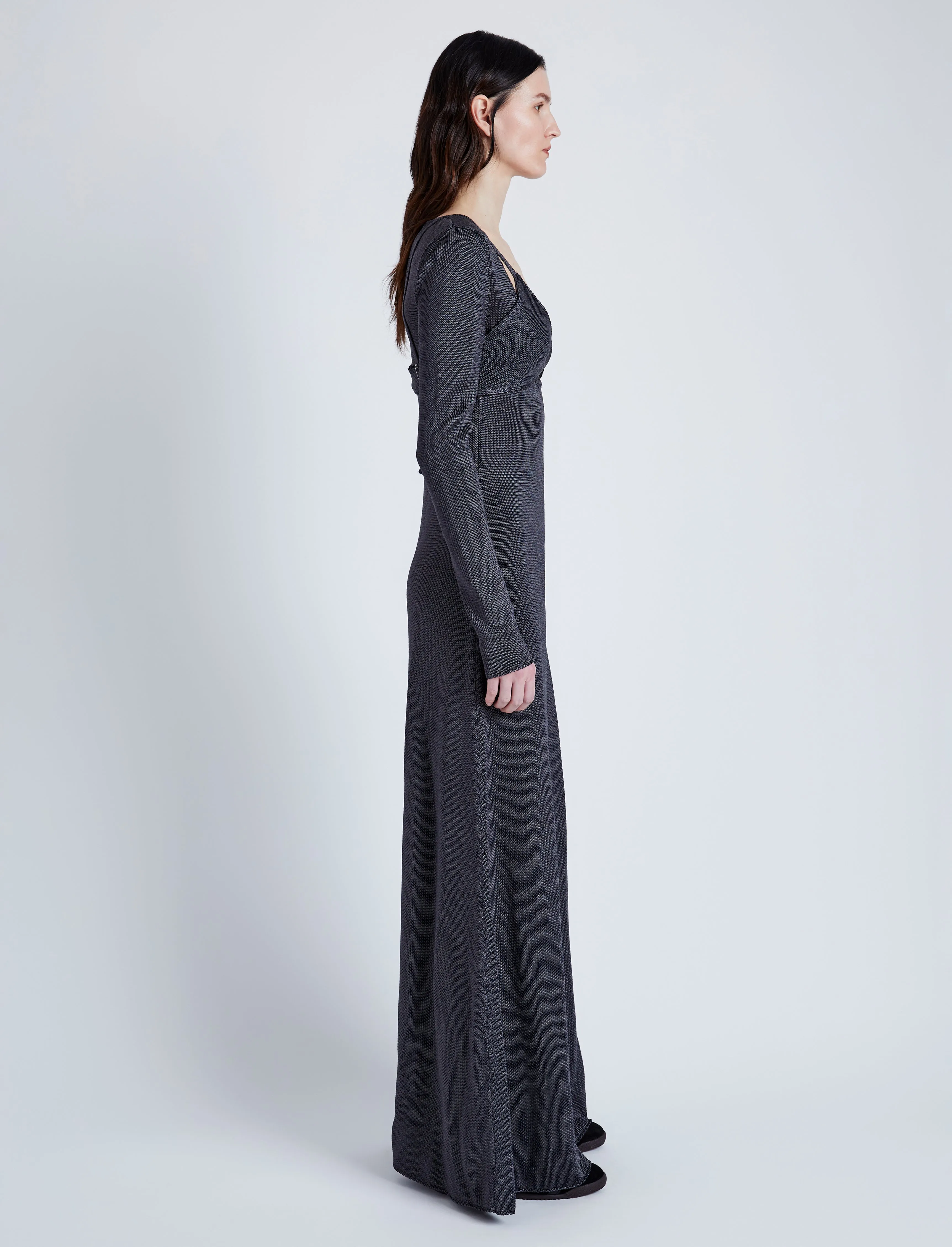 Nalani Dress in Lacquered Viscose sold by Proenza Schouler product image thumbnail 3