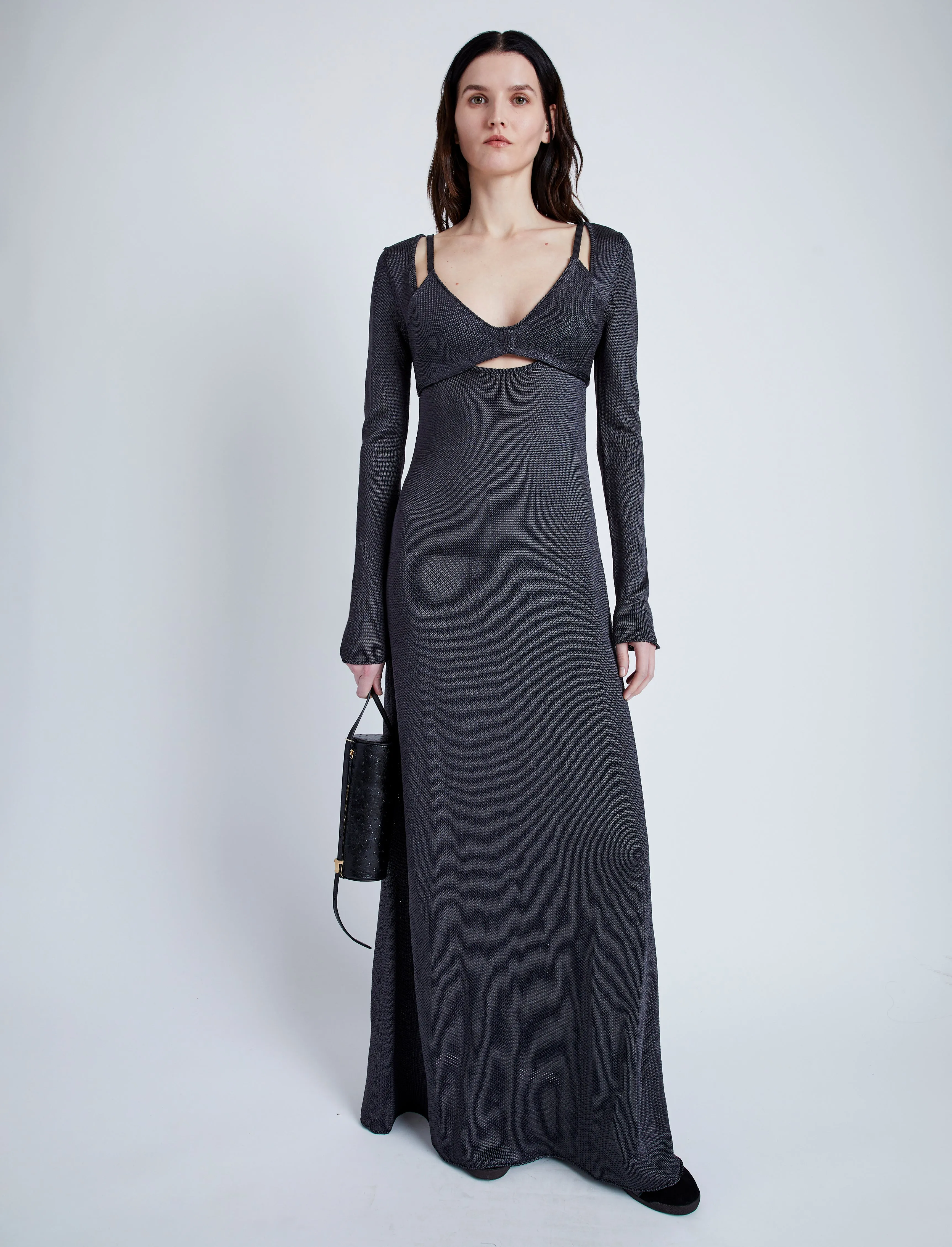Nalani Dress in Lacquered Viscose sold by Proenza Schouler product image thumbnail 2