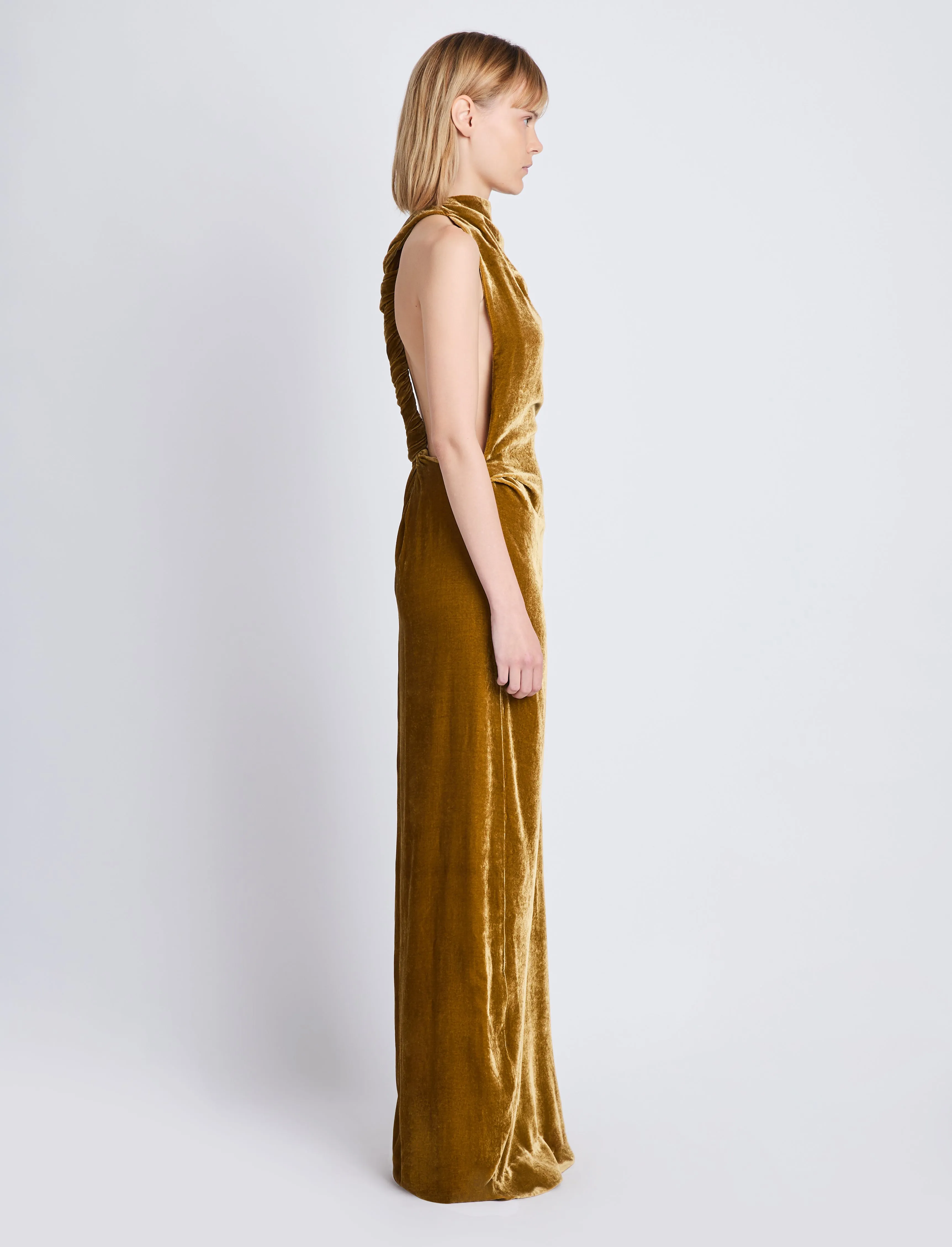 Faye Backless Twist Back Dress in Velvet sold by Proenza Schouler product image thumbnail 3