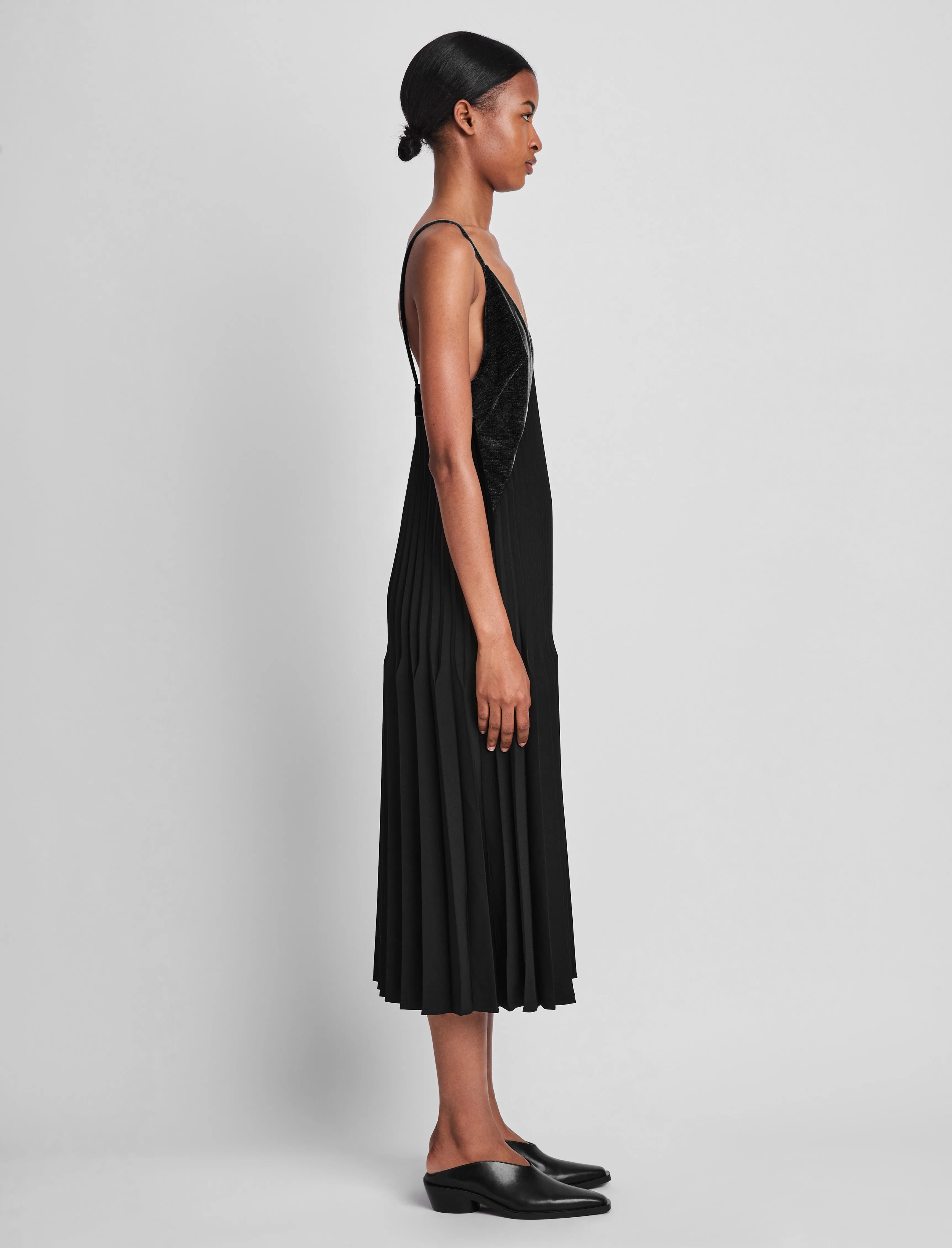 Wren Dress in Pleated Crepe sold by Proenza Schouler product image thumbnail 3