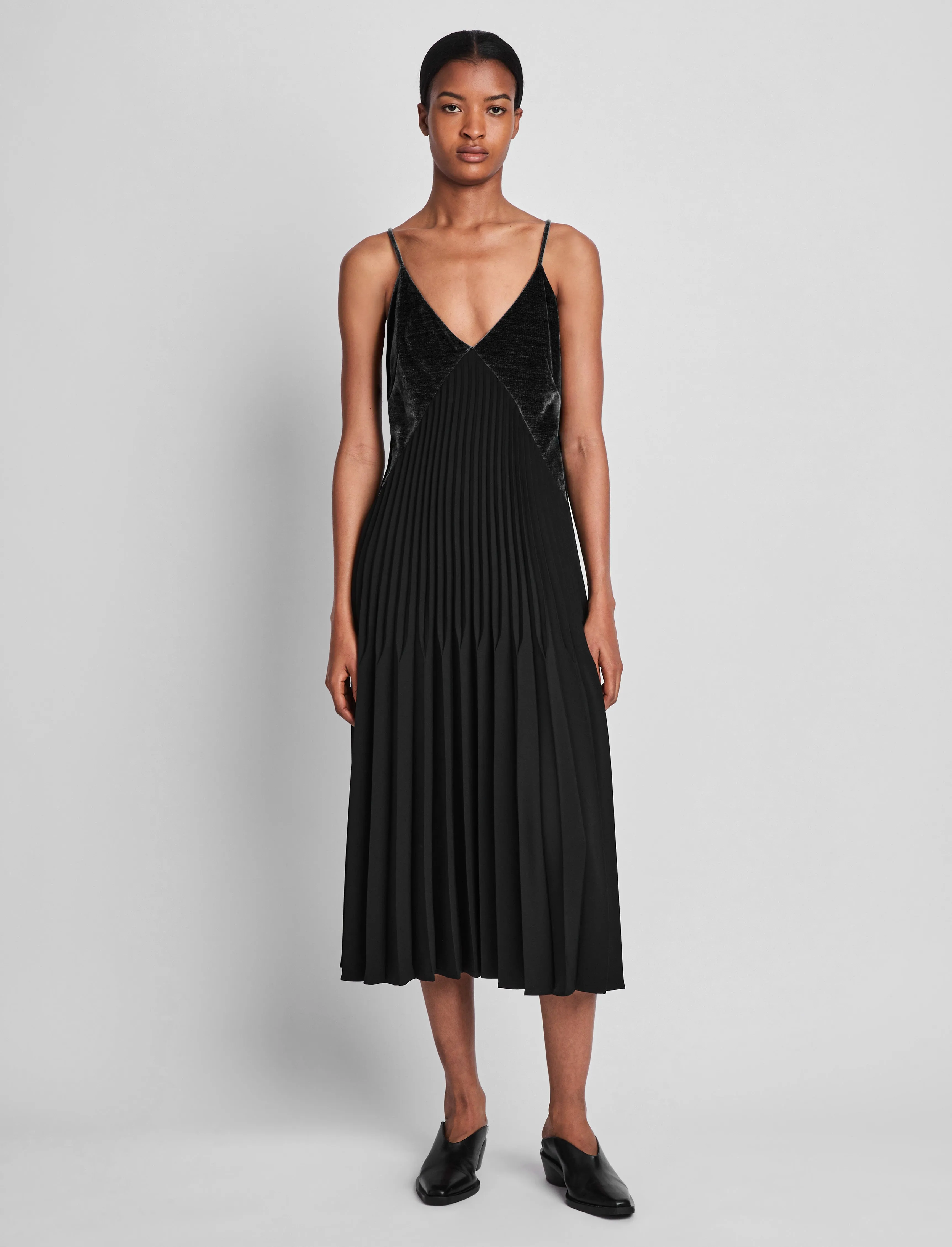 Wren Dress in Pleated Crepe sold by Proenza Schouler product image thumbnail 2
