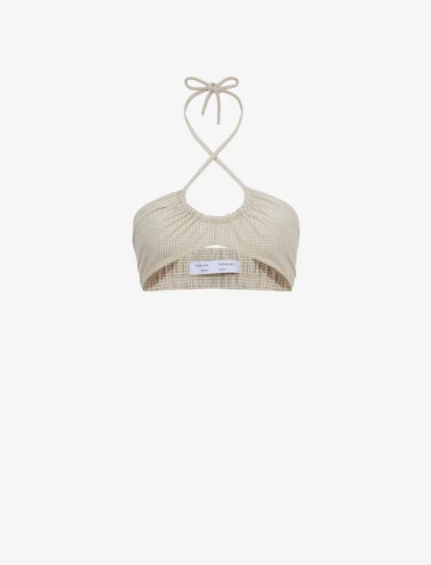 Gingham Halter Bralette made by Proenza Schouler