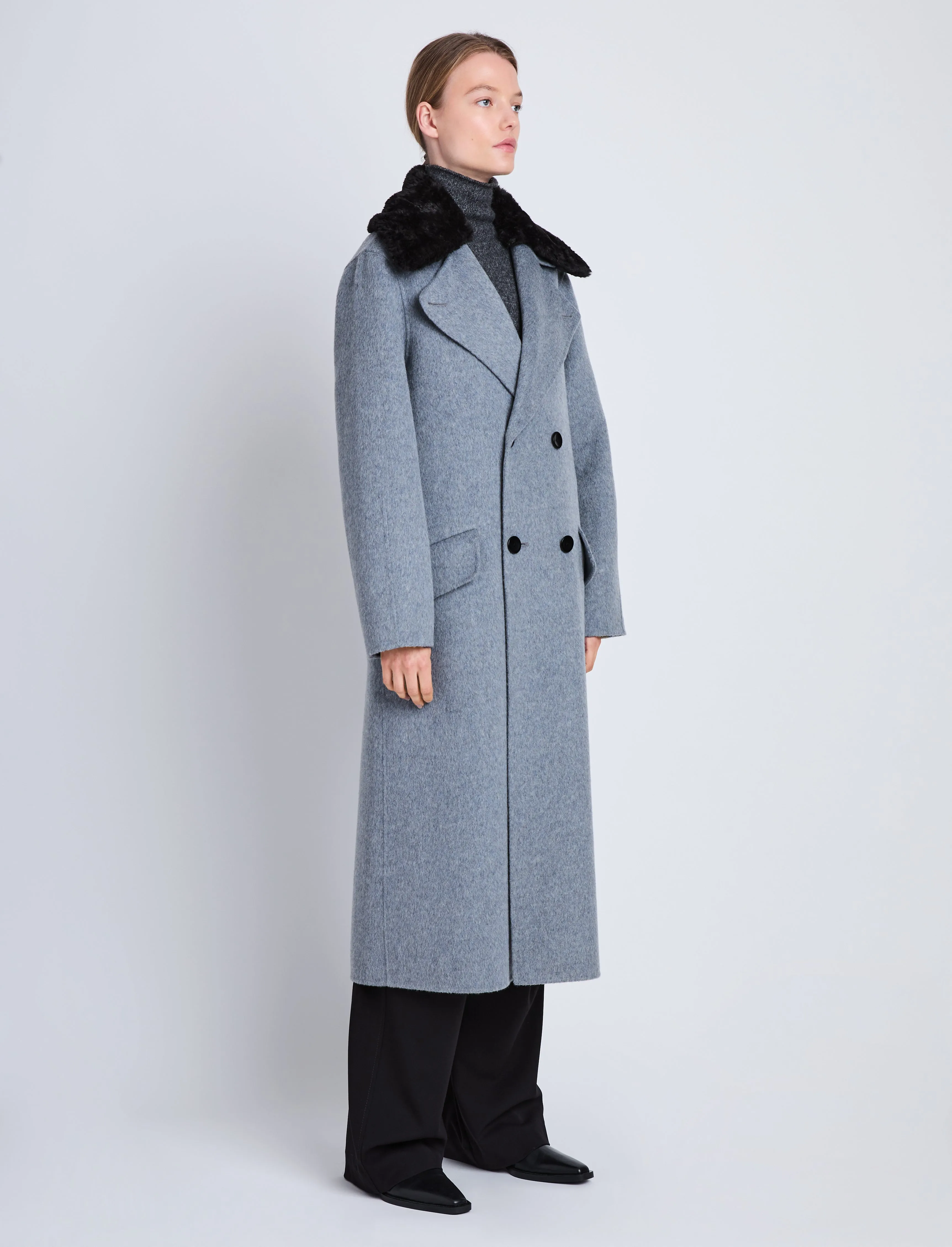 Emma Coat in Double Face Wool sold by Proenza Schouler product image thumbnail 3