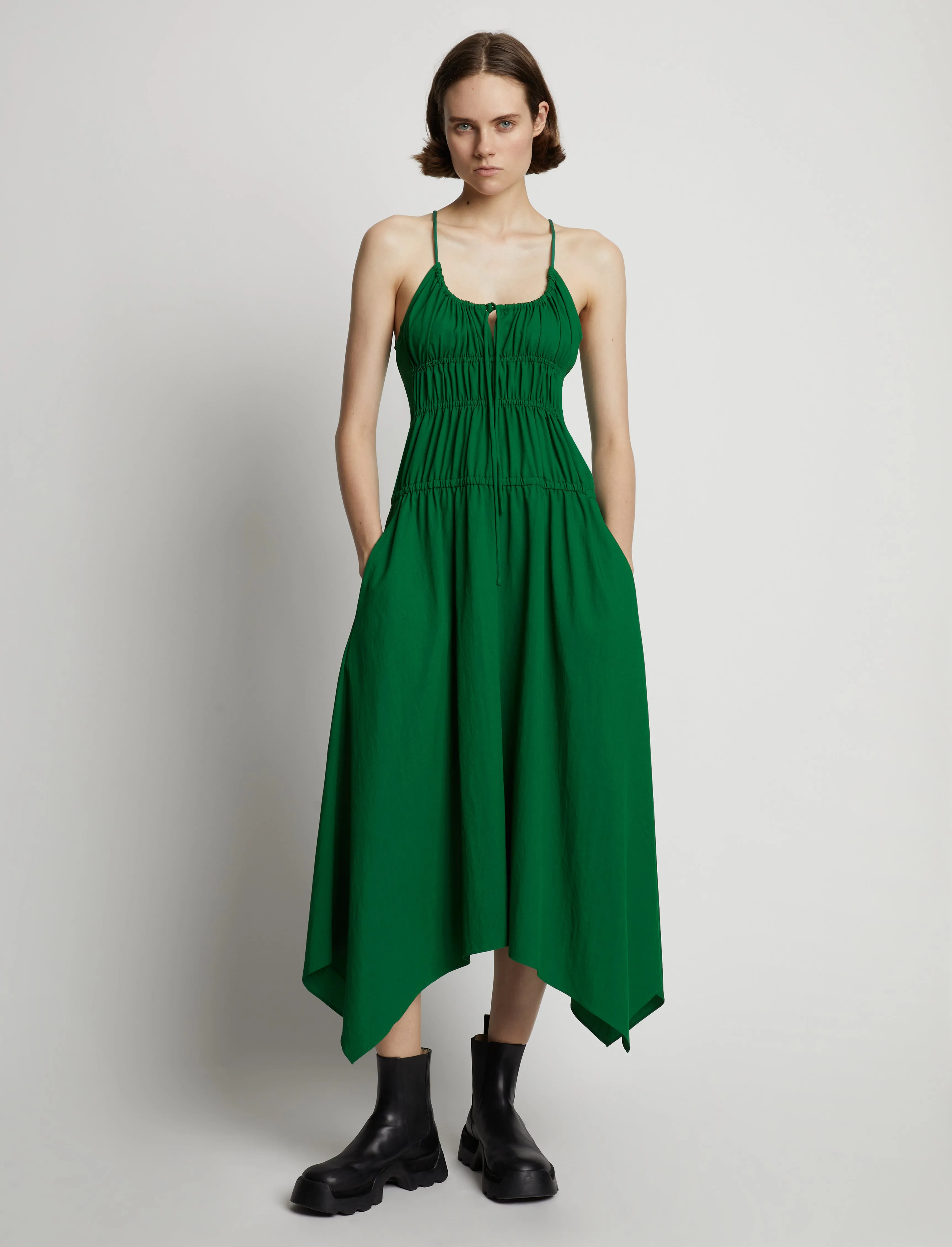 Drapey Suiting Ruched Dress sold by Proenza Schouler product image thumbnail 2
