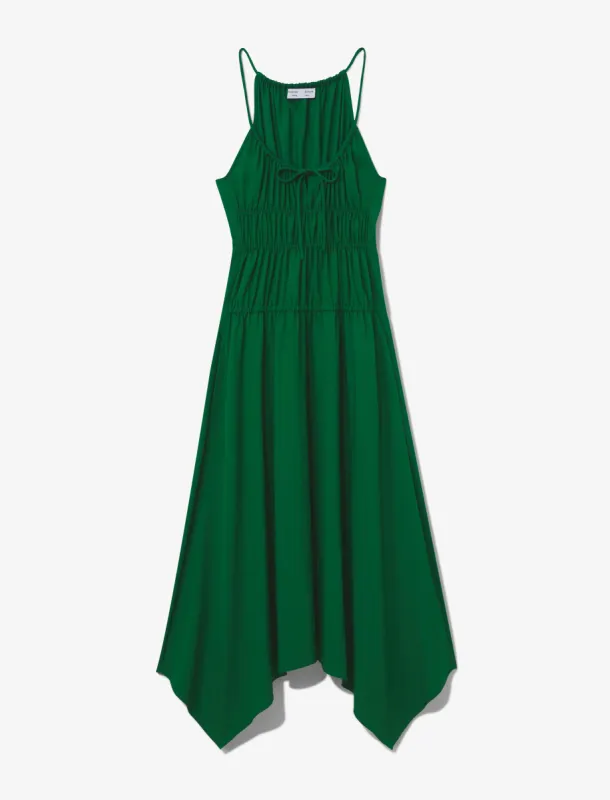 Drapey Suiting Ruched Dress sold by Proenza Schouler