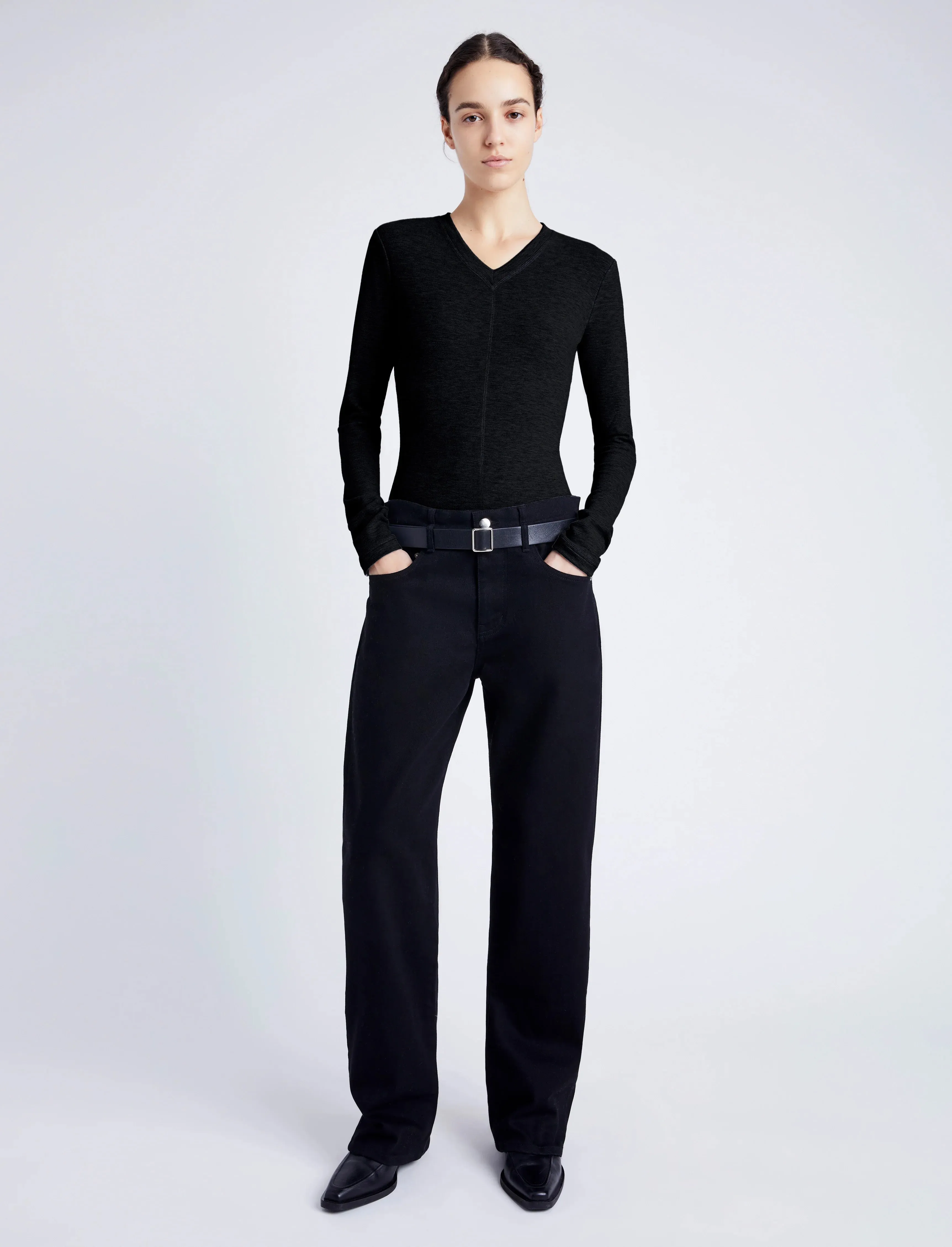 Delaney Bodysuit in Brushed Rib sold by Proenza Schouler product image thumbnail 3