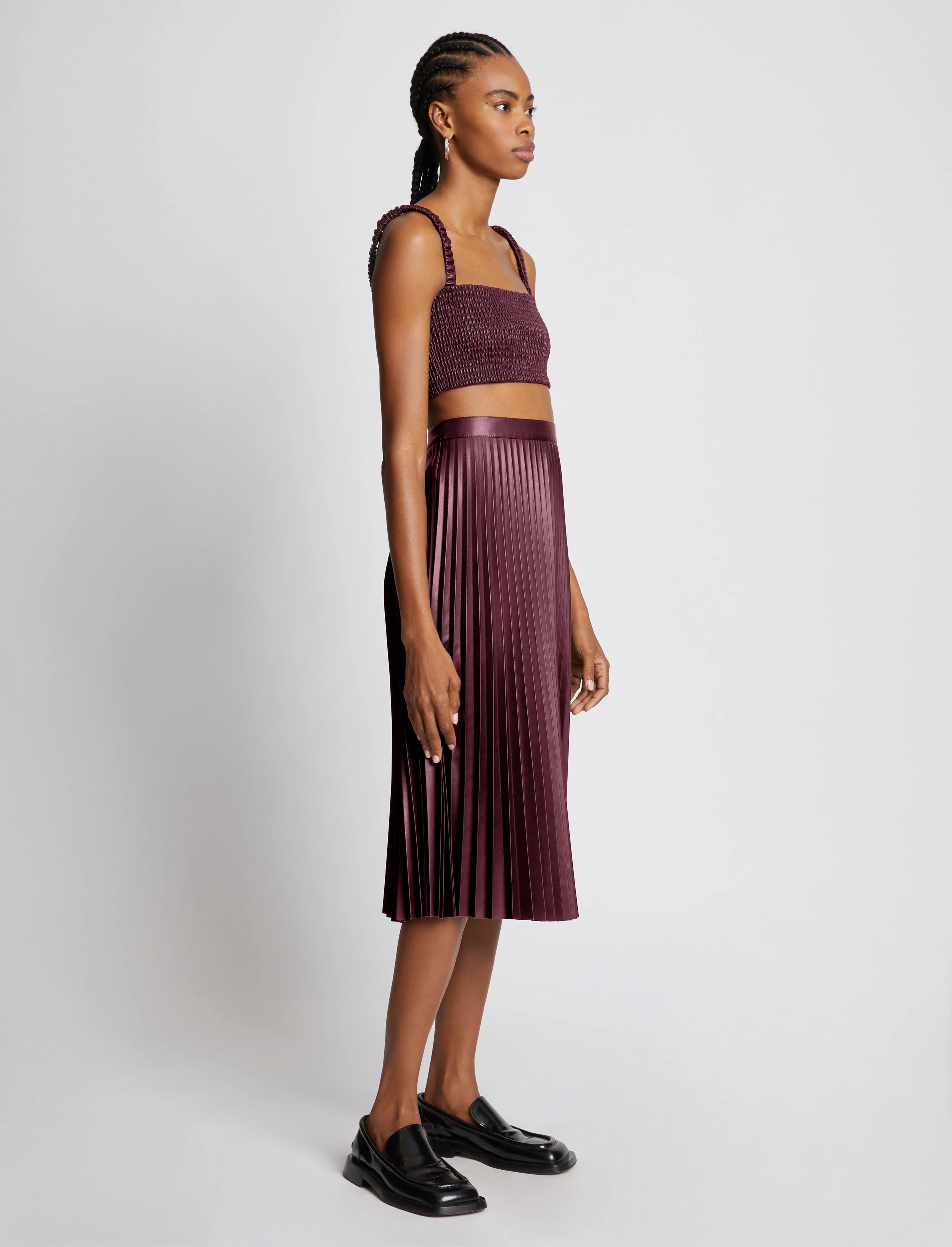 Faux Leather Pleated Skirt sold by Proenza Schouler product image thumbnail 2