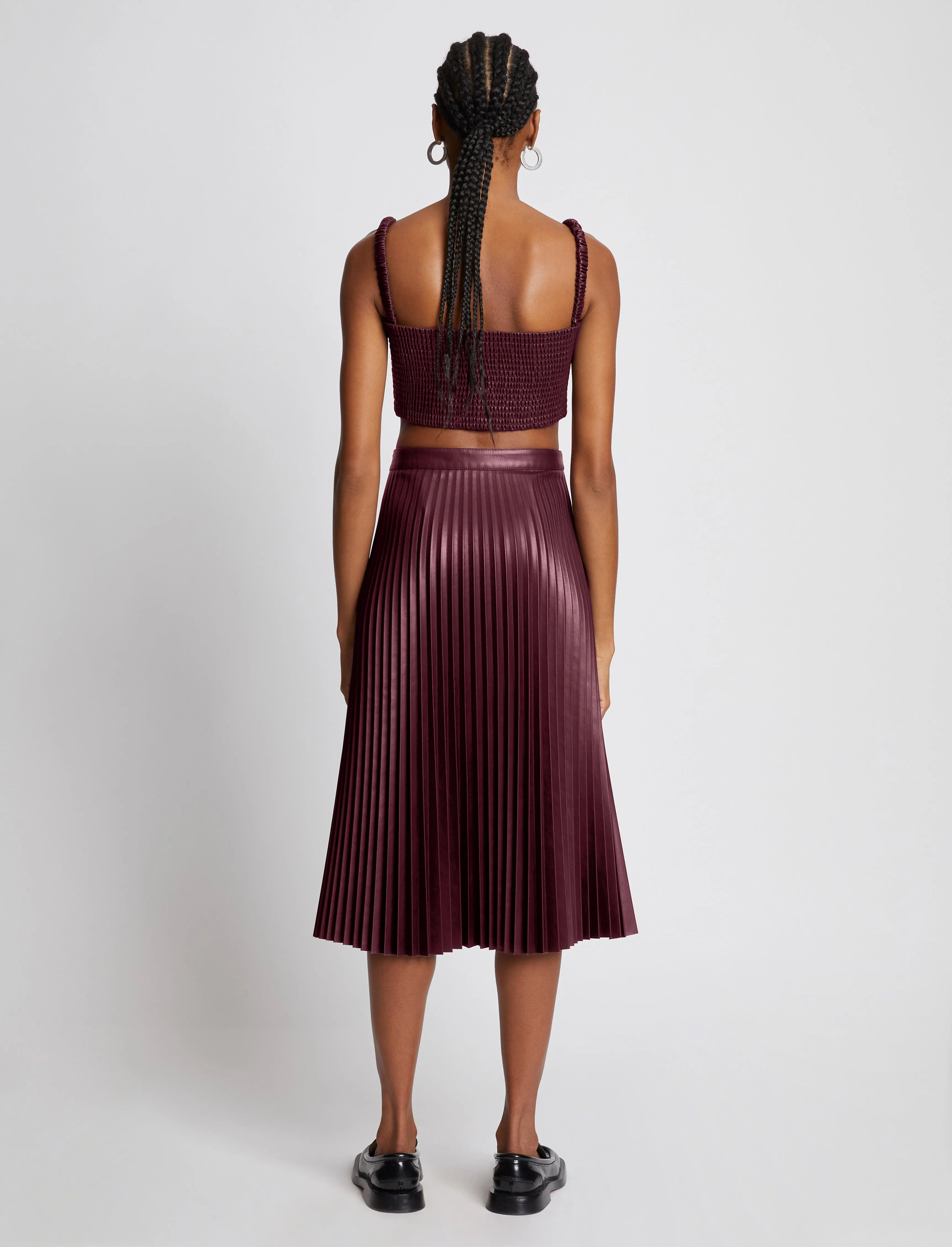 Faux Leather Pleated Skirt sold by Proenza Schouler product image thumbnail 3