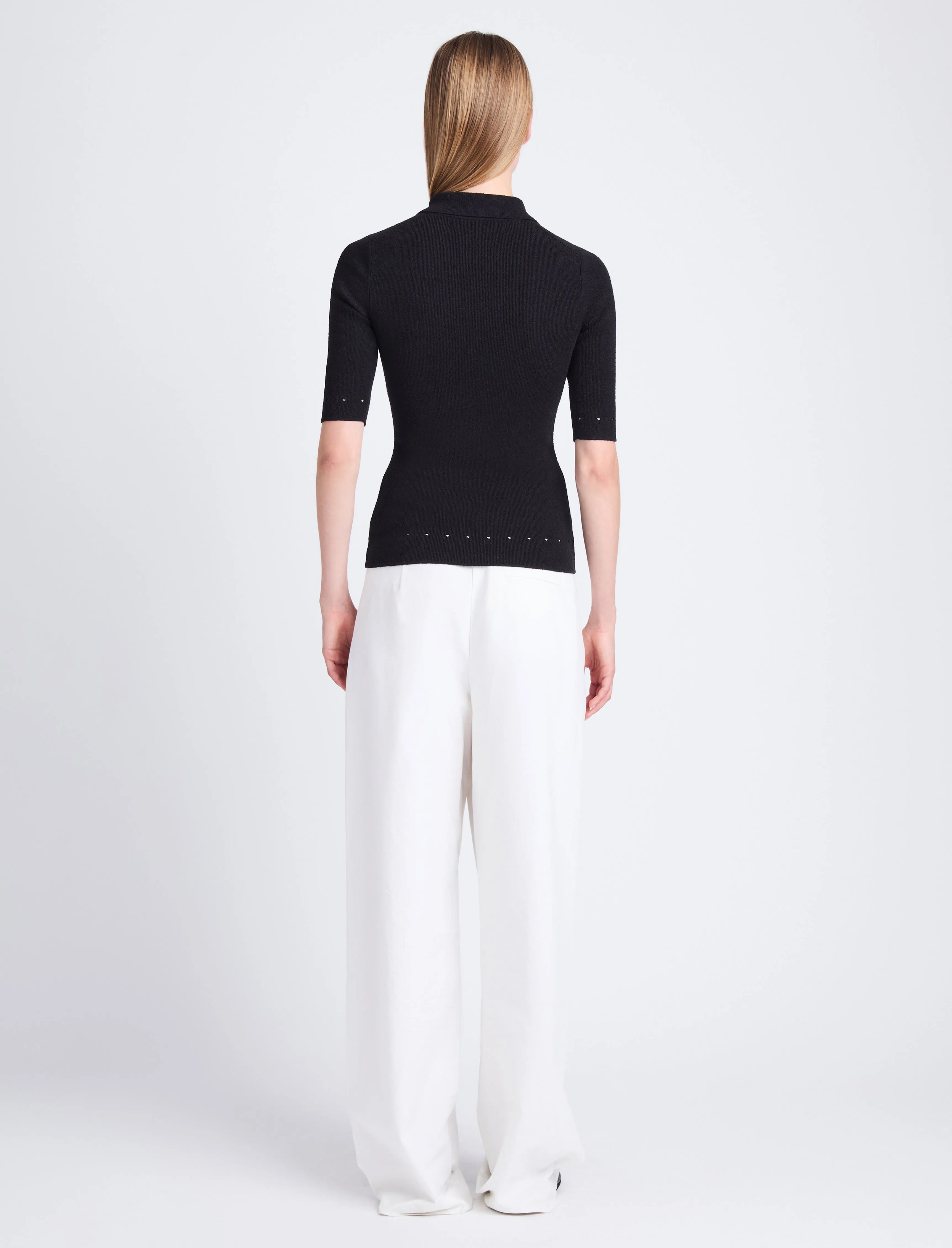 Spencer Knit Polo in Boucle Viscose sold by Proenza Schouler product image thumbnail 5