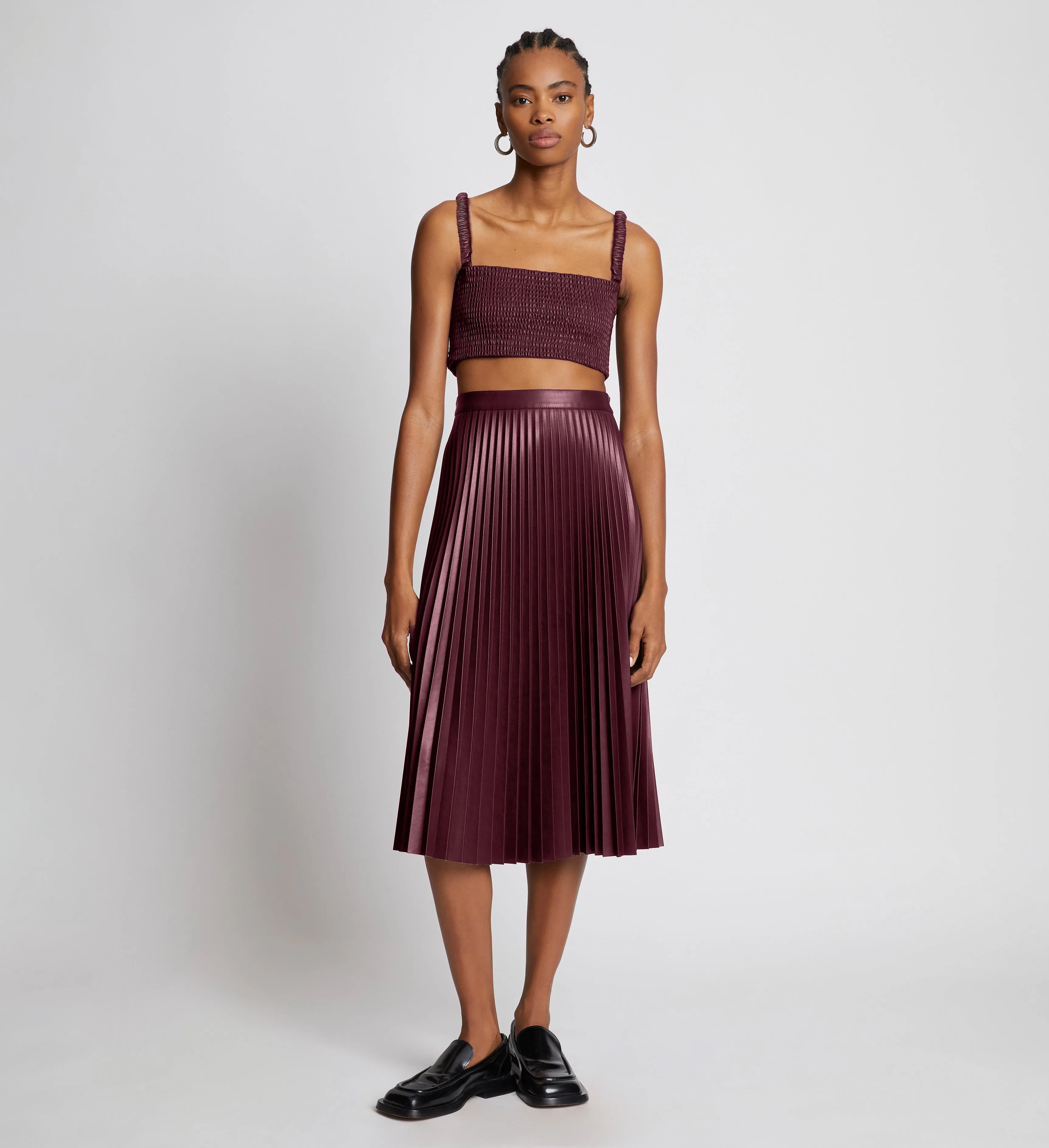 Faux Leather Pleated Skirt sold by Proenza Schouler