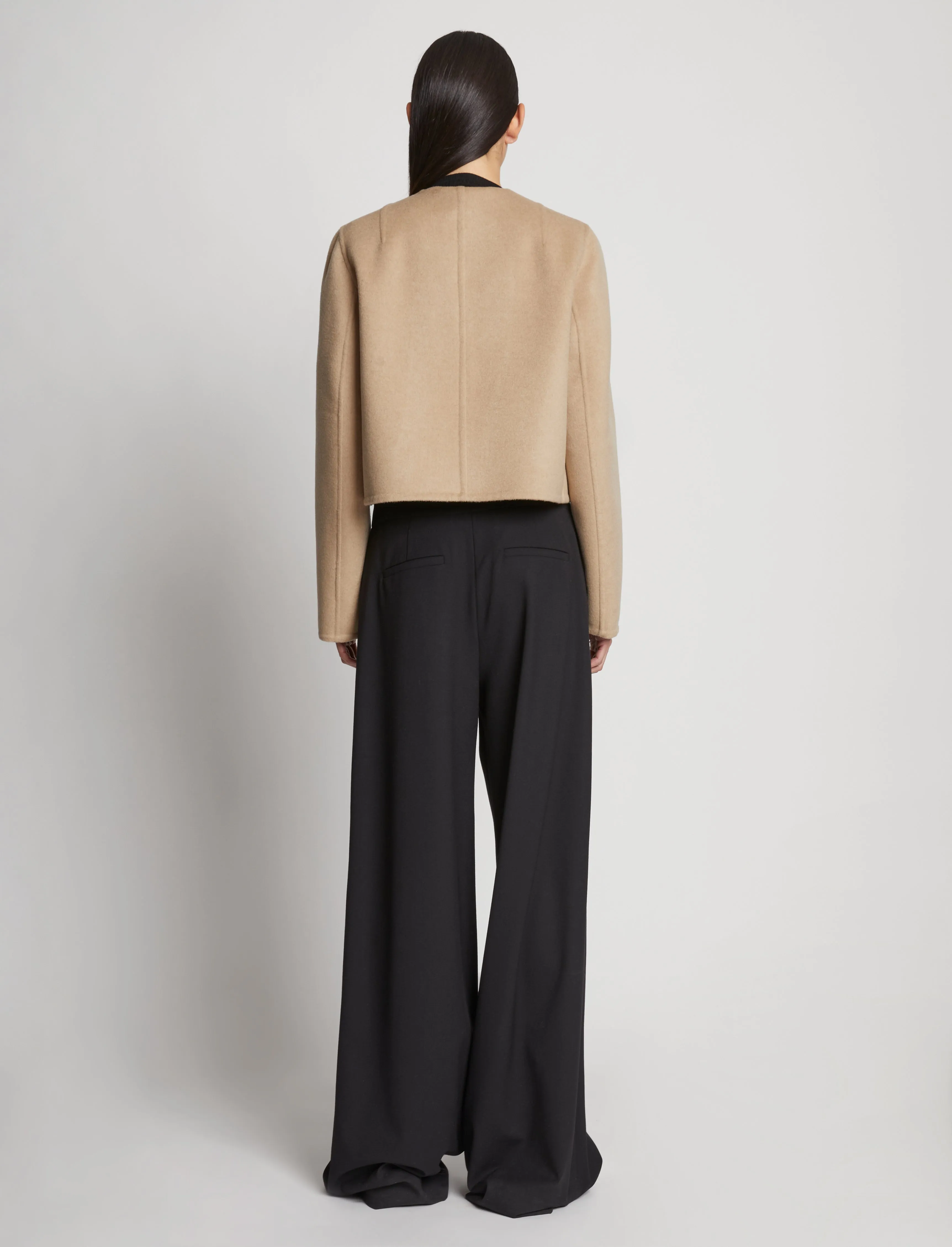 Eco Wool Double Face Crop Jacket - CAMEL MULTI sold by Proenza Schouler product image thumbnail 5