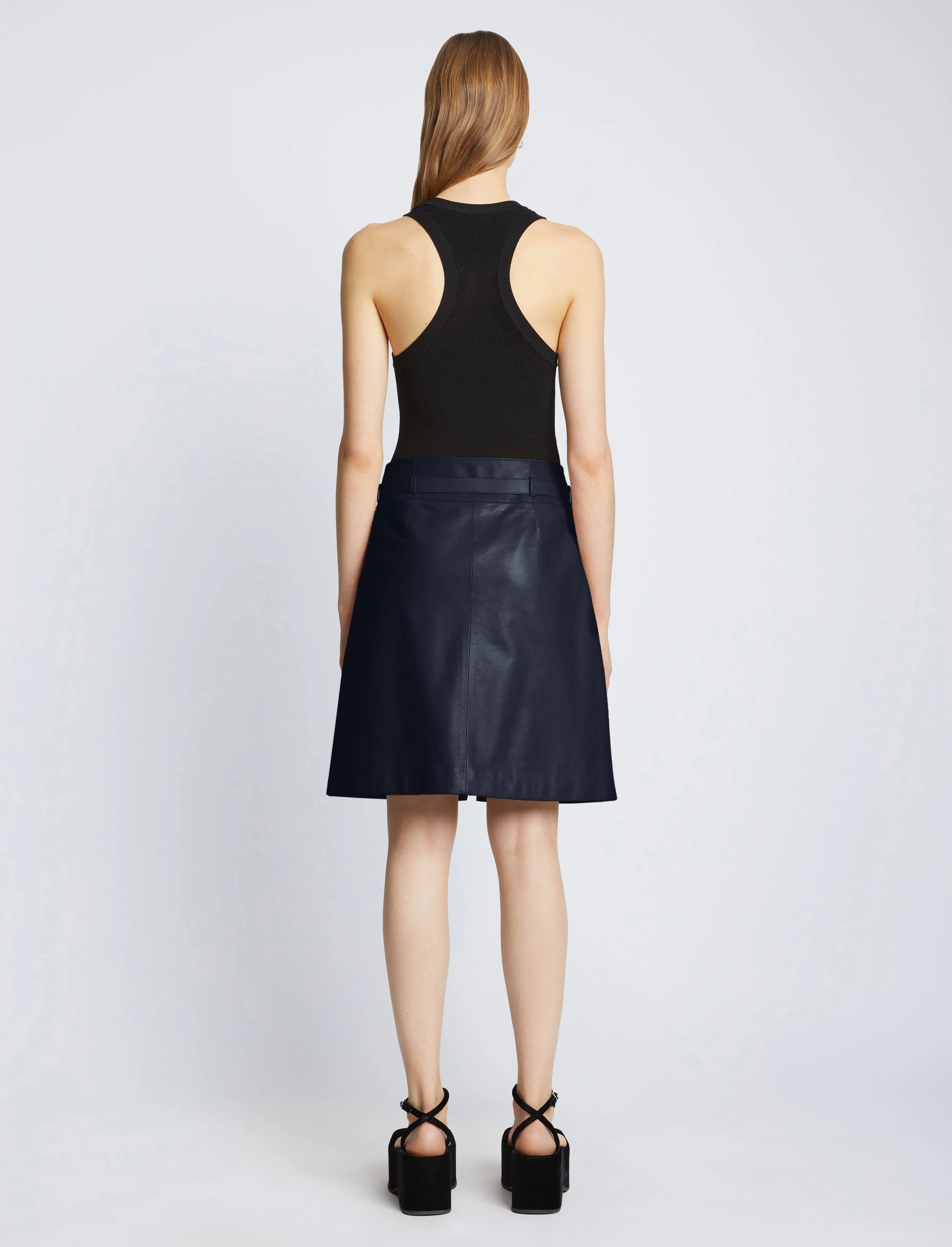 Glossy Leather Skirt sold by Proenza Schouler product image thumbnail 4