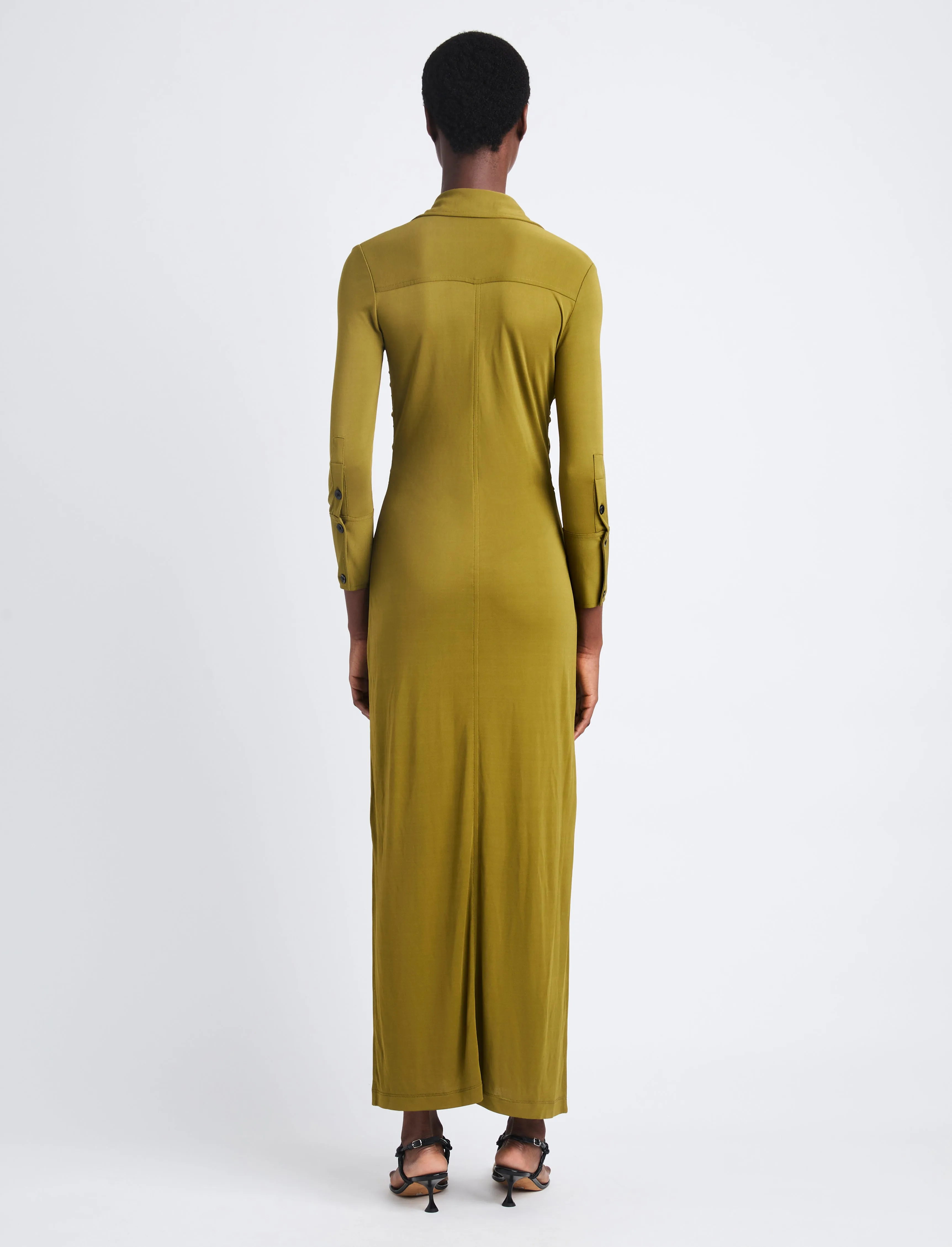 Clara Ruched Dress in Matte Crepe Jersey sold by Proenza Schouler product image thumbnail 4