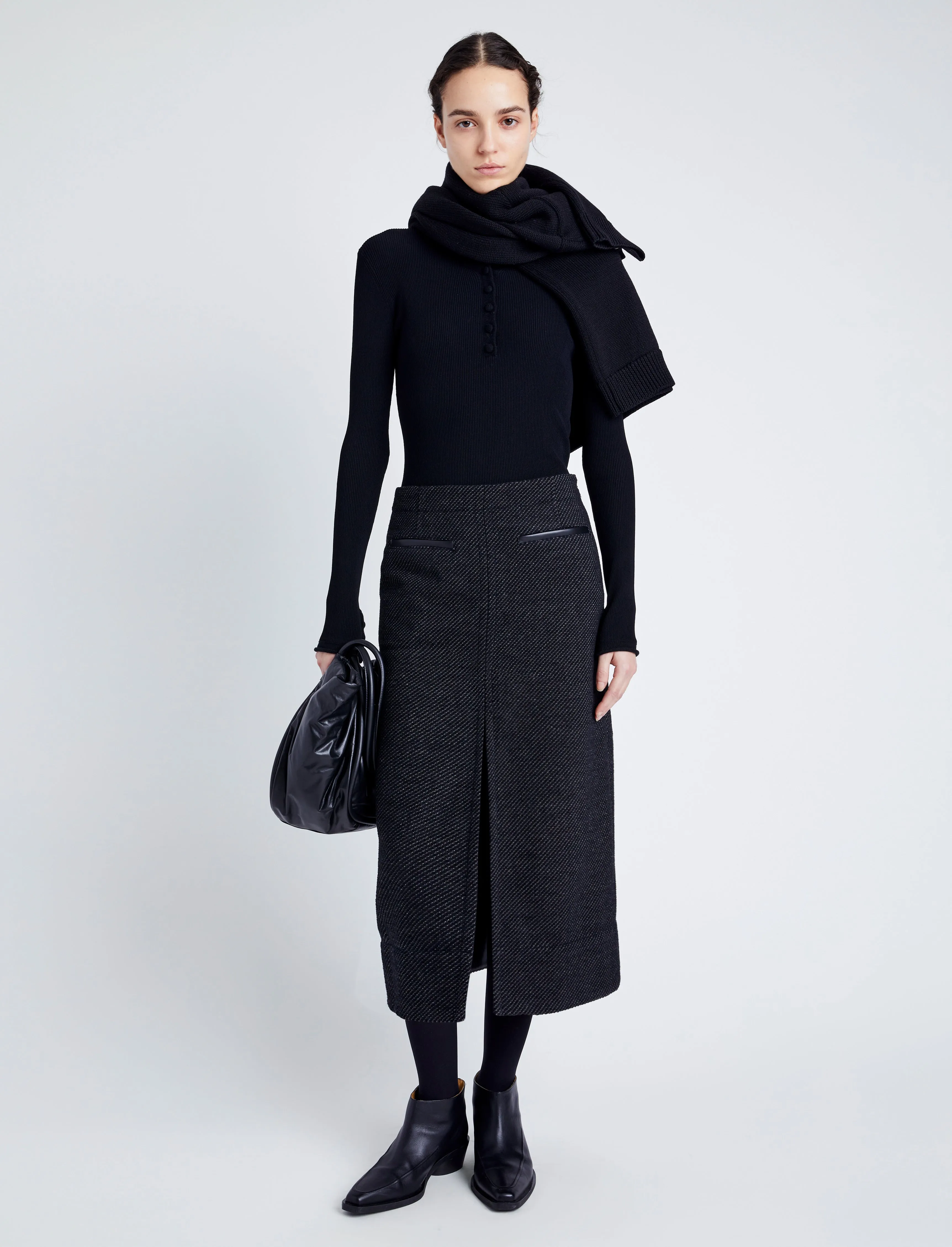 Kingsley Skirt in Soft Twill Coating sold by Proenza Schouler product image thumbnail 2