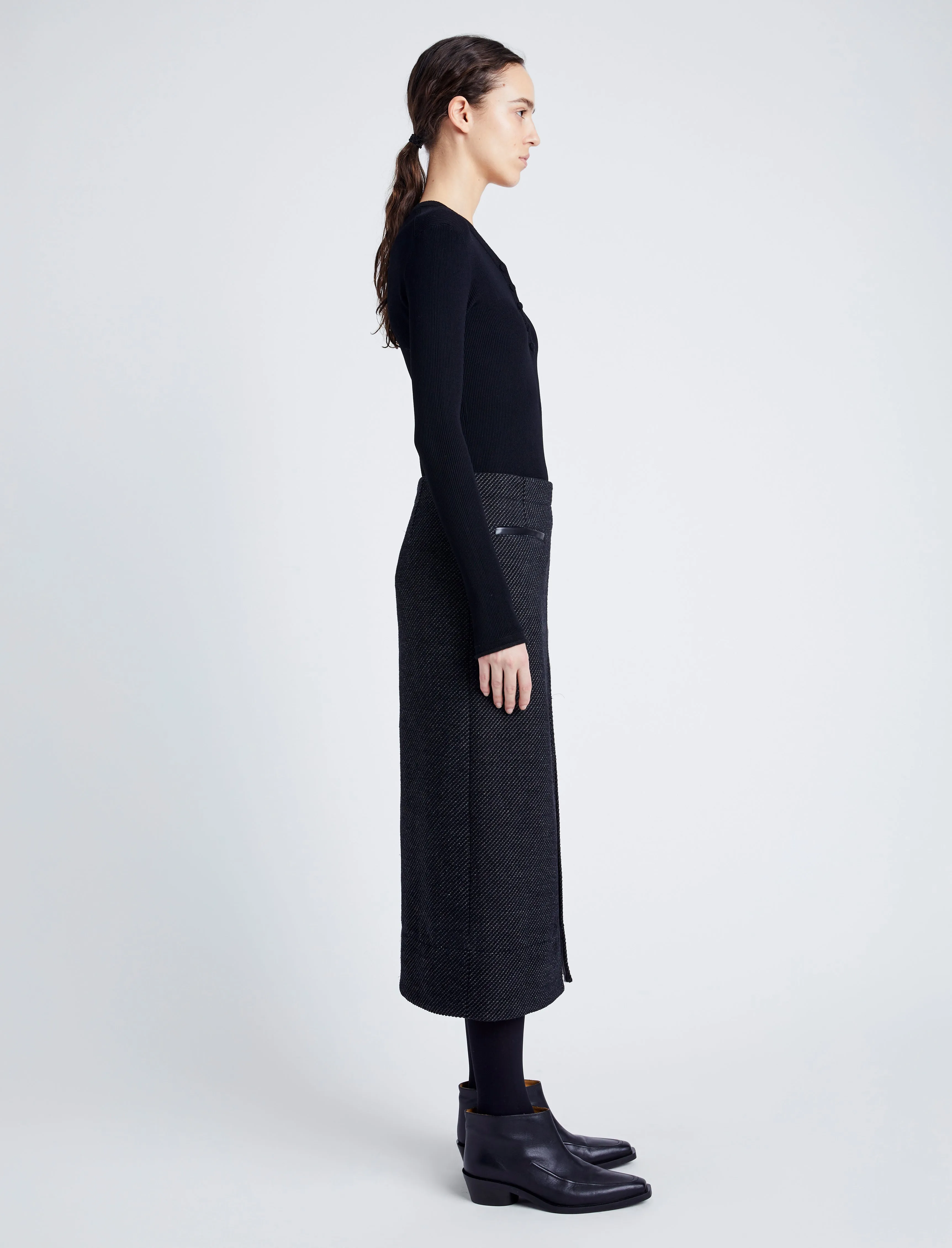Kingsley Skirt in Soft Twill Coating sold by Proenza Schouler product image thumbnail 3