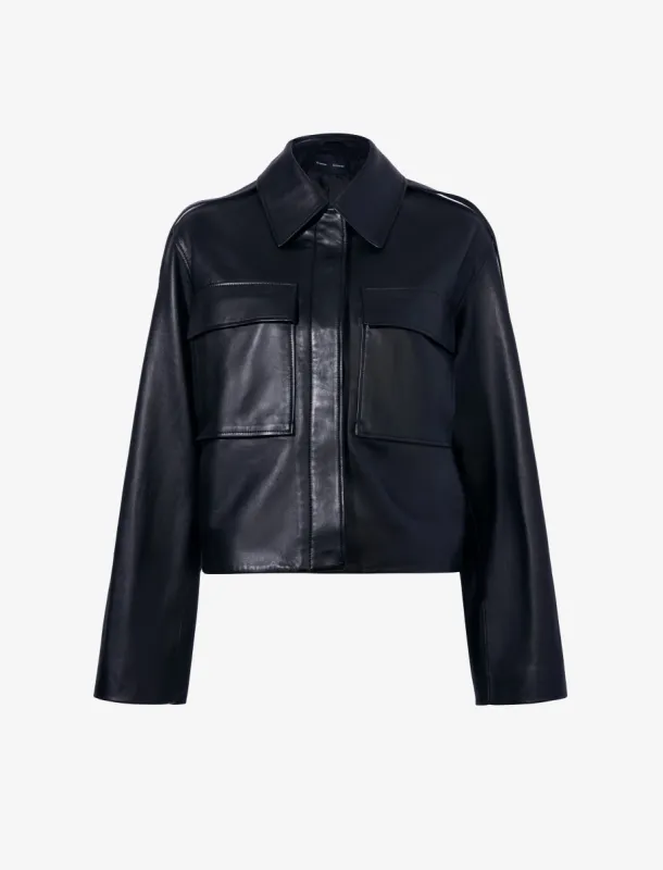 Dylan Jacket in Glossy Leather made by Proenza Schouler