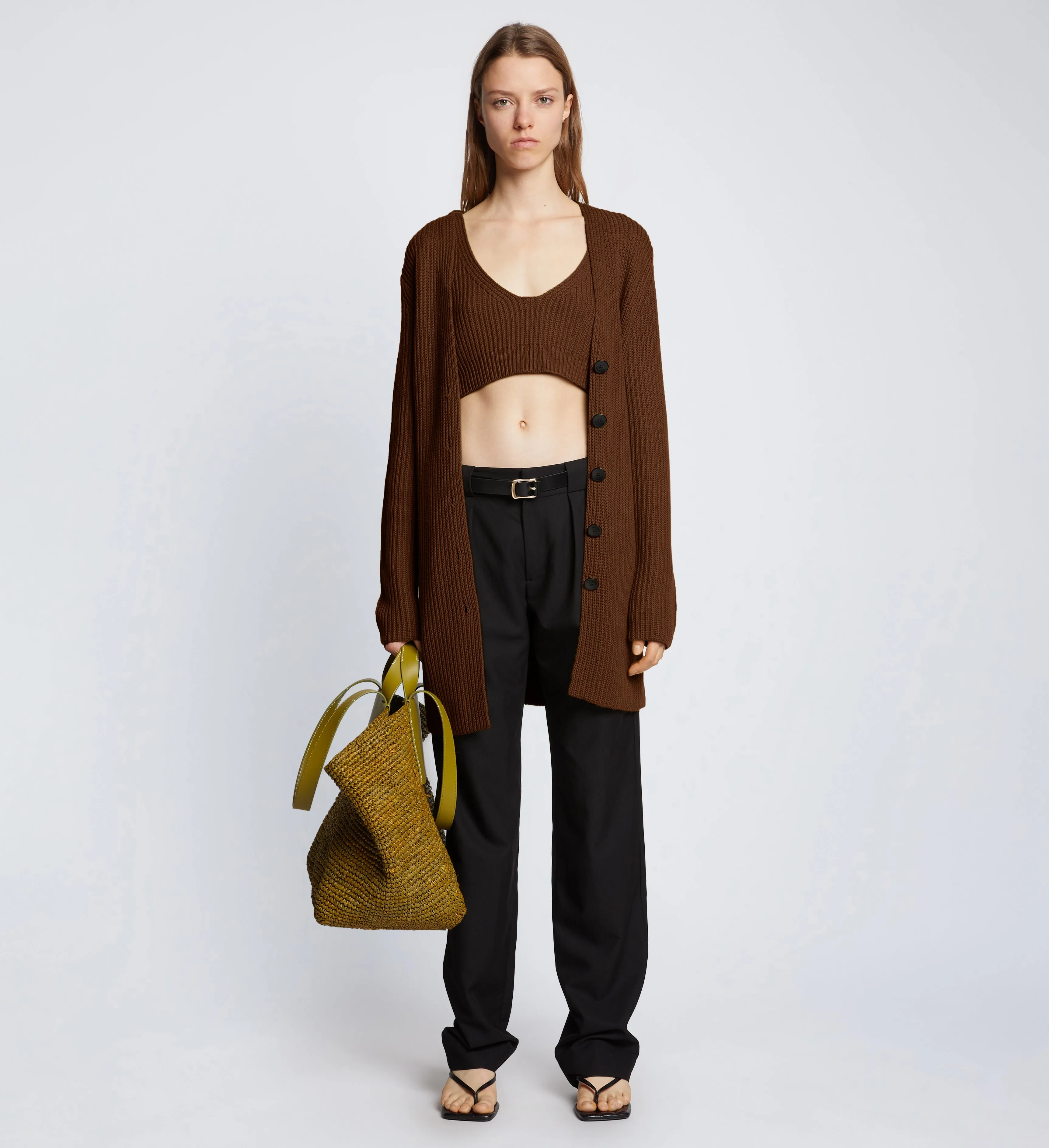 Ribbed Cotton Relaxed Cardigan sold by Proenza Schouler product image thumbnail 2