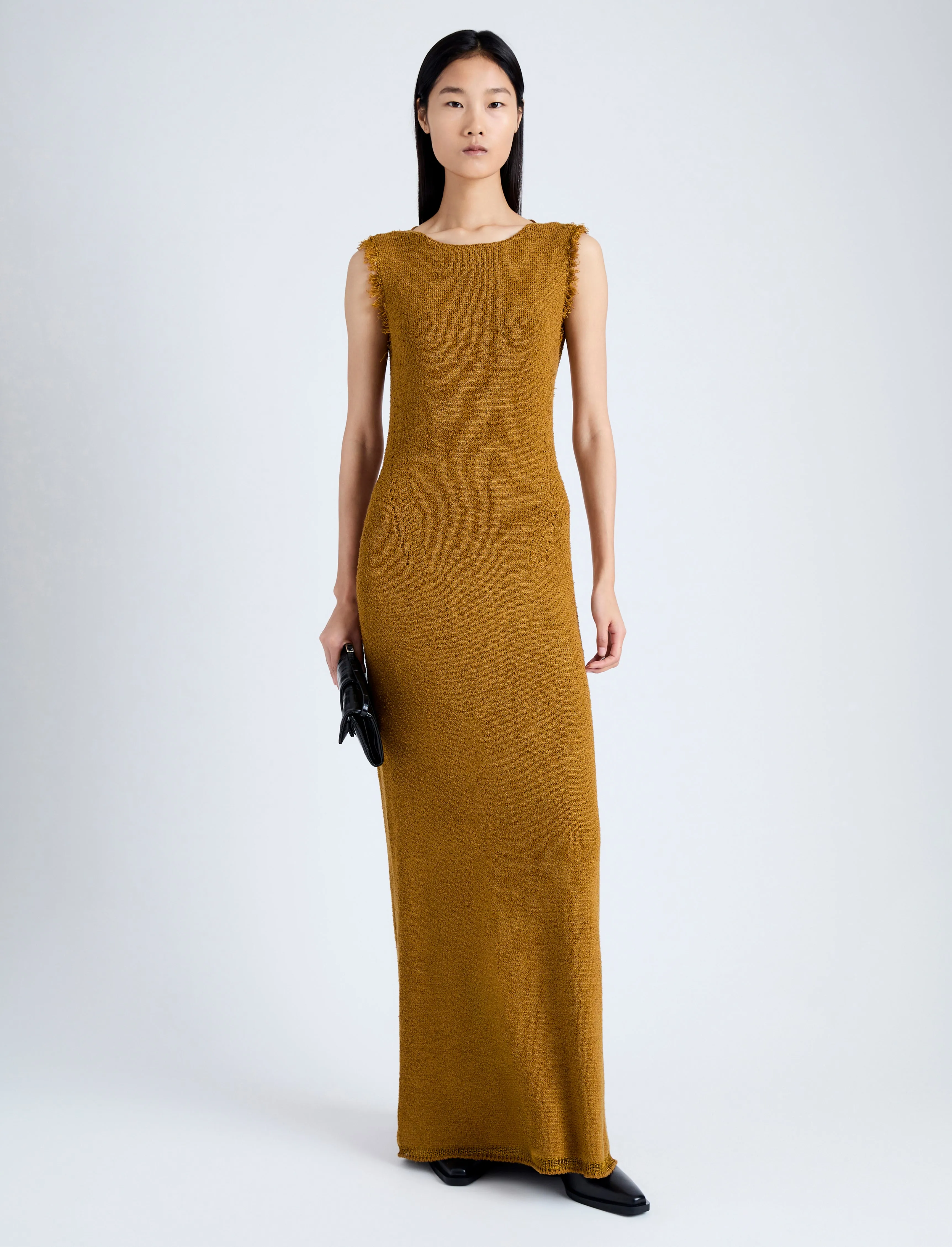 Silvia Backless Dress In Silk Doubleface Boucle sold by Proenza Schouler product image thumbnail 2