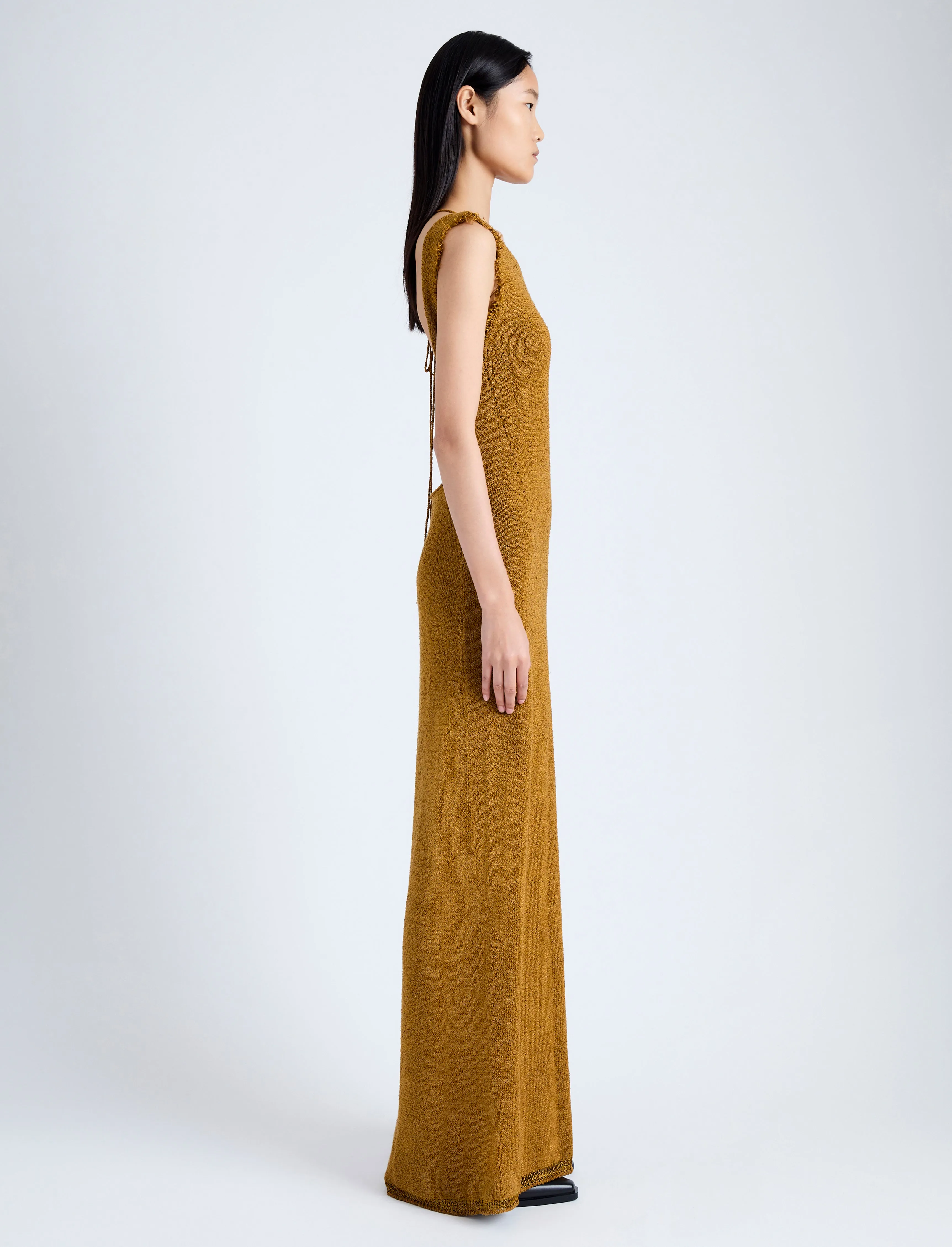 Silvia Backless Dress In Silk Doubleface Boucle sold by Proenza Schouler product image thumbnail 3
