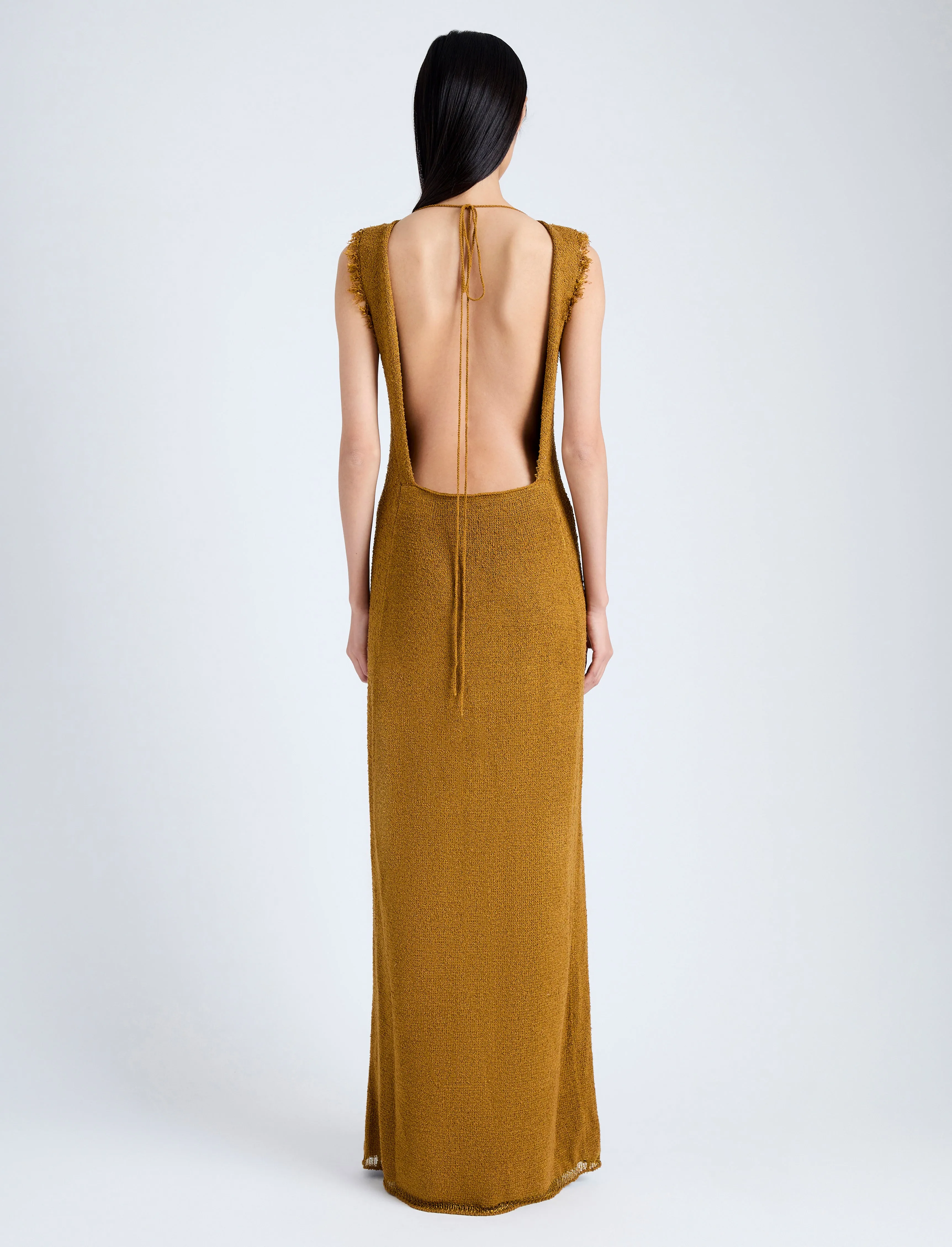 Silvia Backless Dress In Silk Doubleface Boucle sold by Proenza Schouler product image thumbnail 4