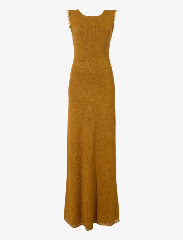 Silvia Backless Dress In Silk Doubleface Boucle made by Proenza Schouler