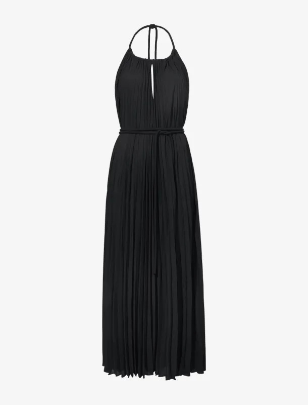 Frida Halter Dress in Sheer Pleated Chiffon made by Proenza Schouler