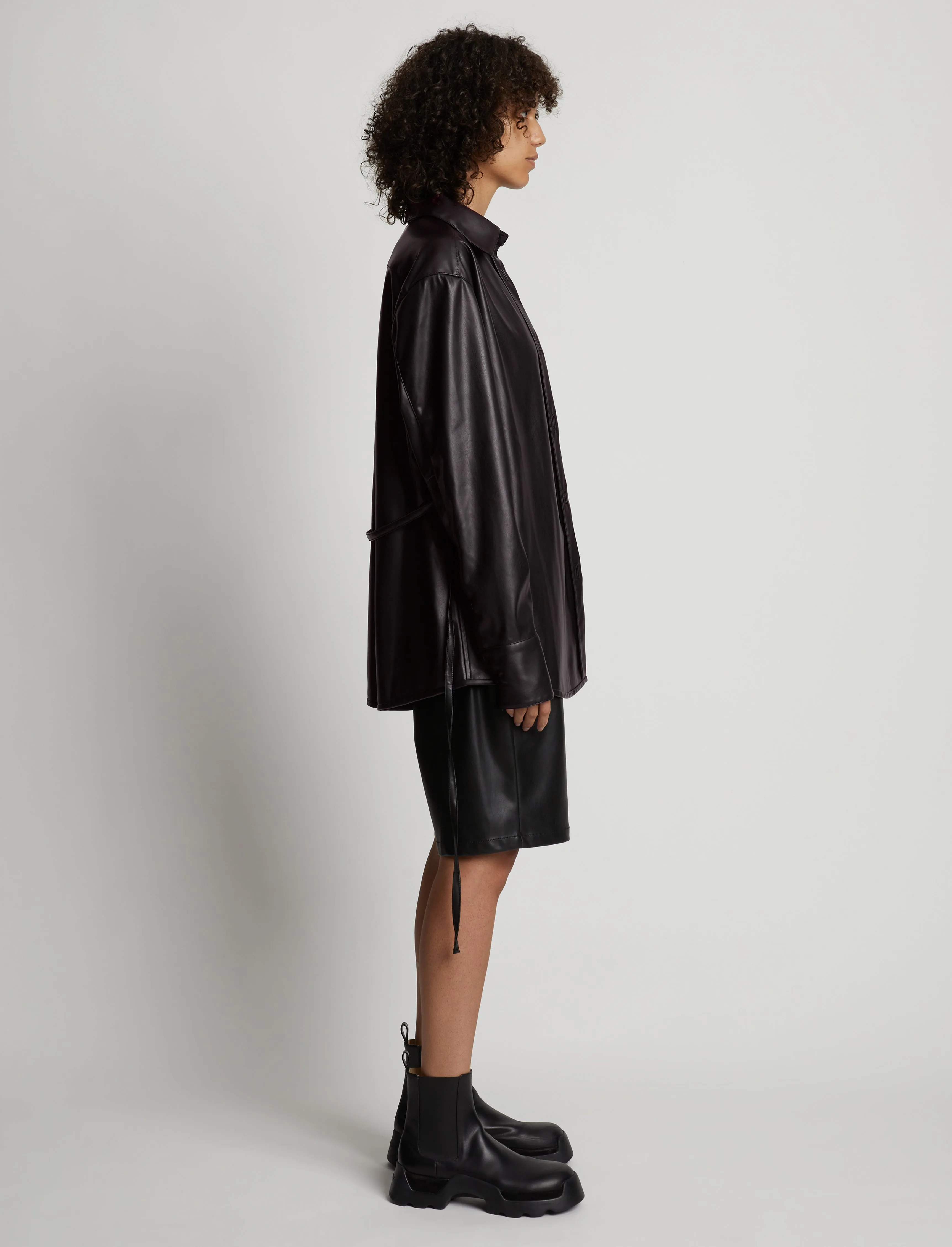 Faux Leather Shirt Jacket sold by Proenza Schouler product image thumbnail 4