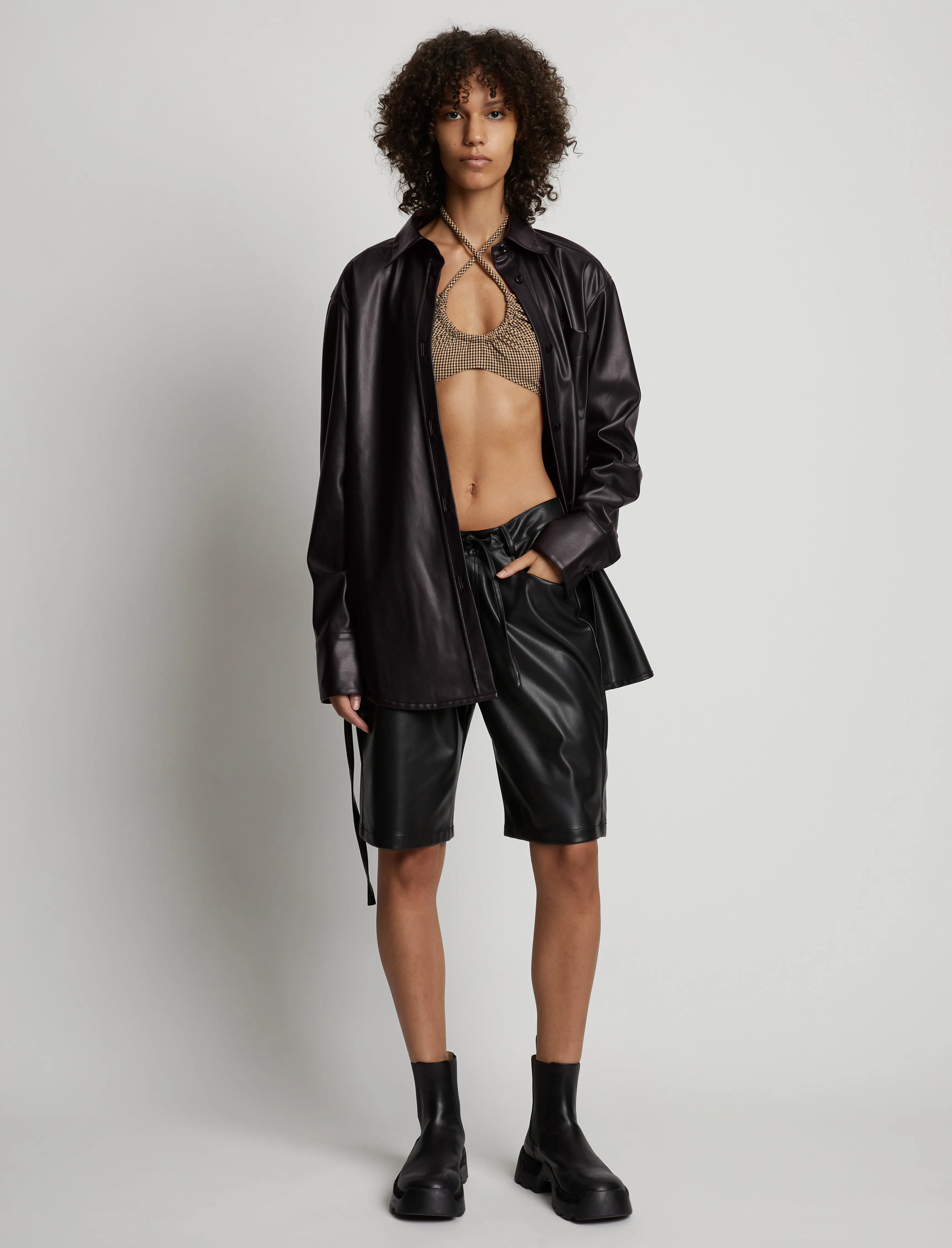 Faux Leather Shirt Jacket sold by Proenza Schouler product image thumbnail 3