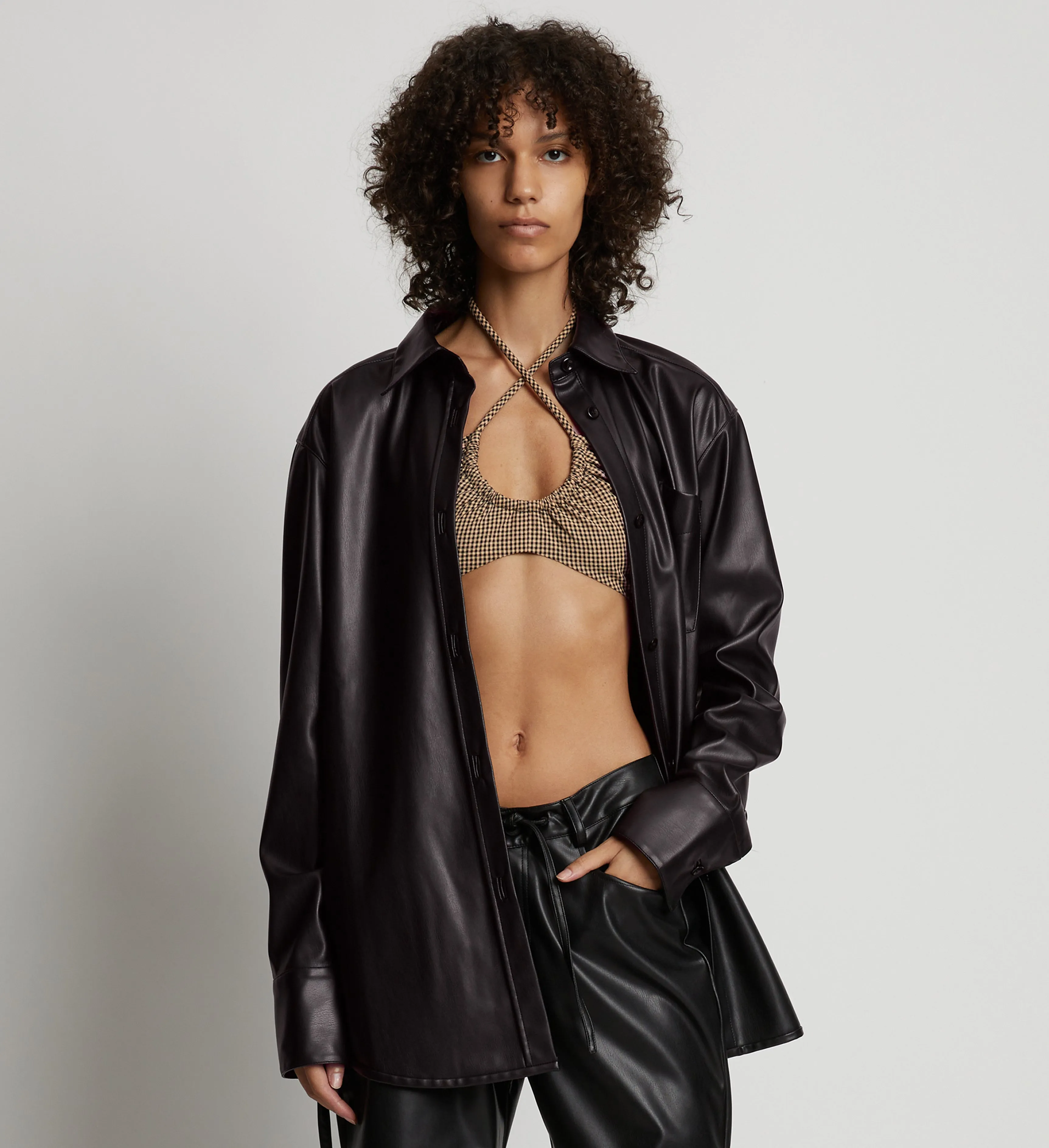 Faux Leather Shirt Jacket sold by Proenza Schouler product image thumbnail 2