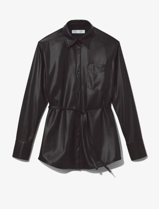 Faux Leather Shirt Jacket sold by Proenza Schouler