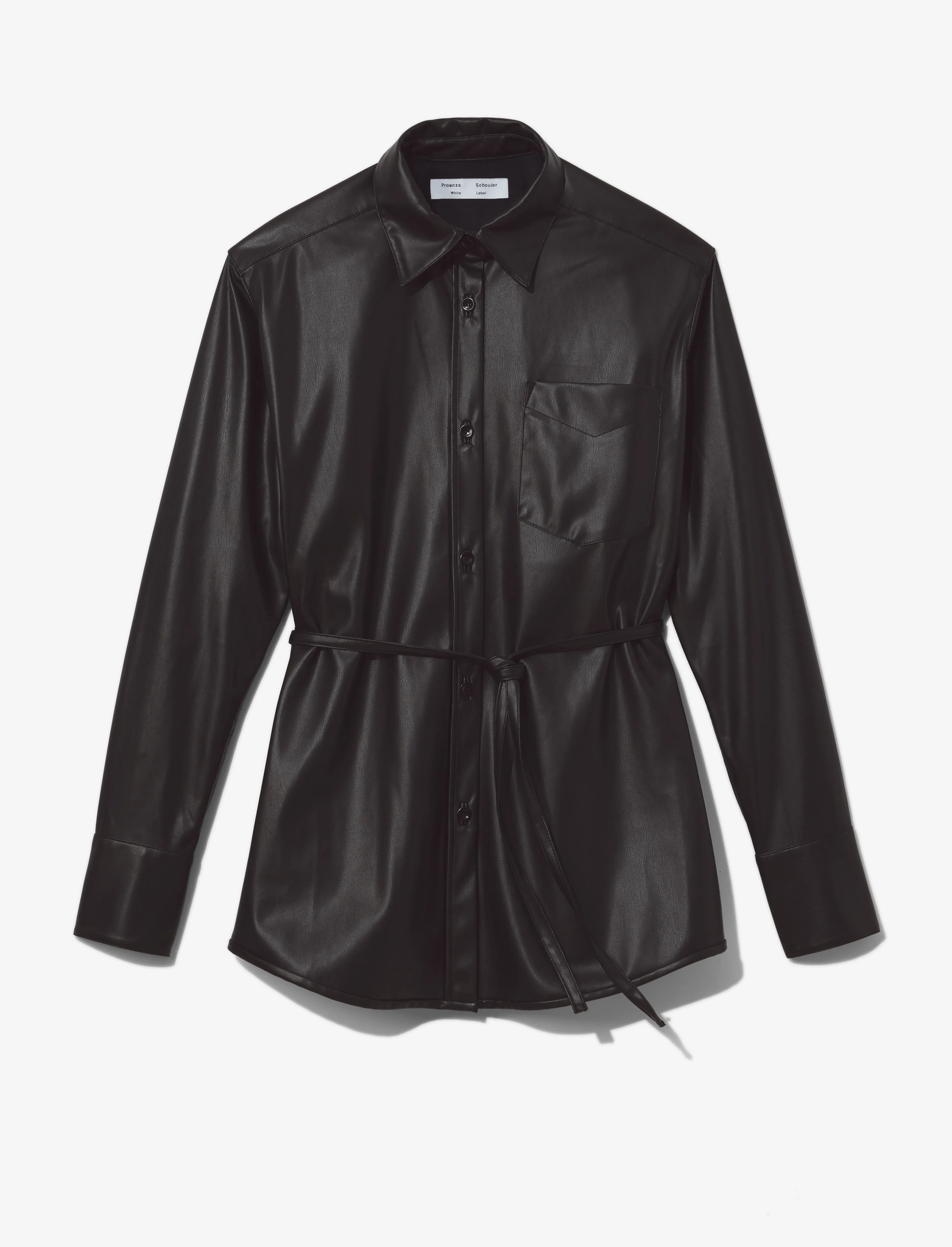 Faux Leather Shirt Jacket sold by Proenza Schouler
