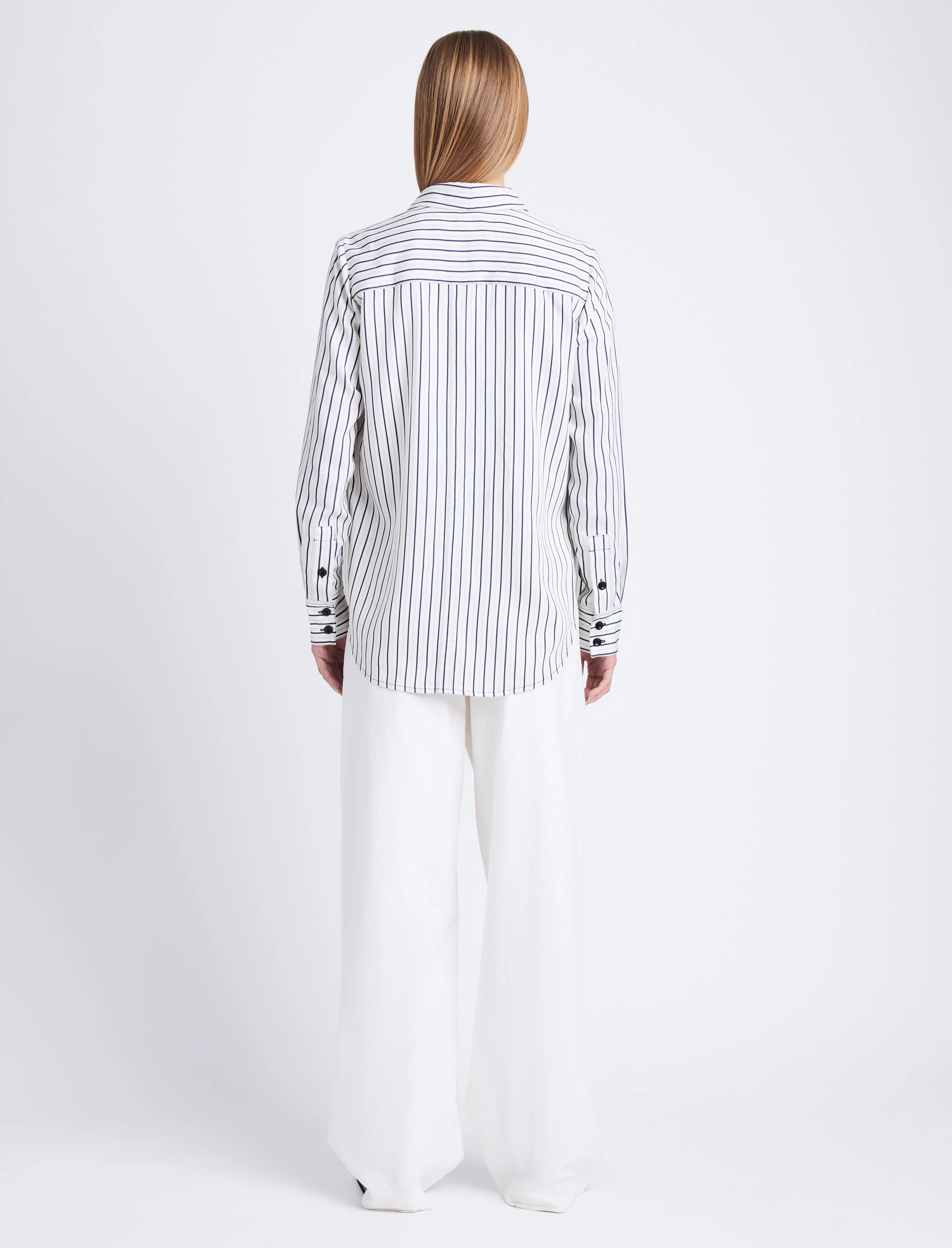 Eliana Shirt in Striped Shirting sold by Proenza Schouler product image thumbnail 5