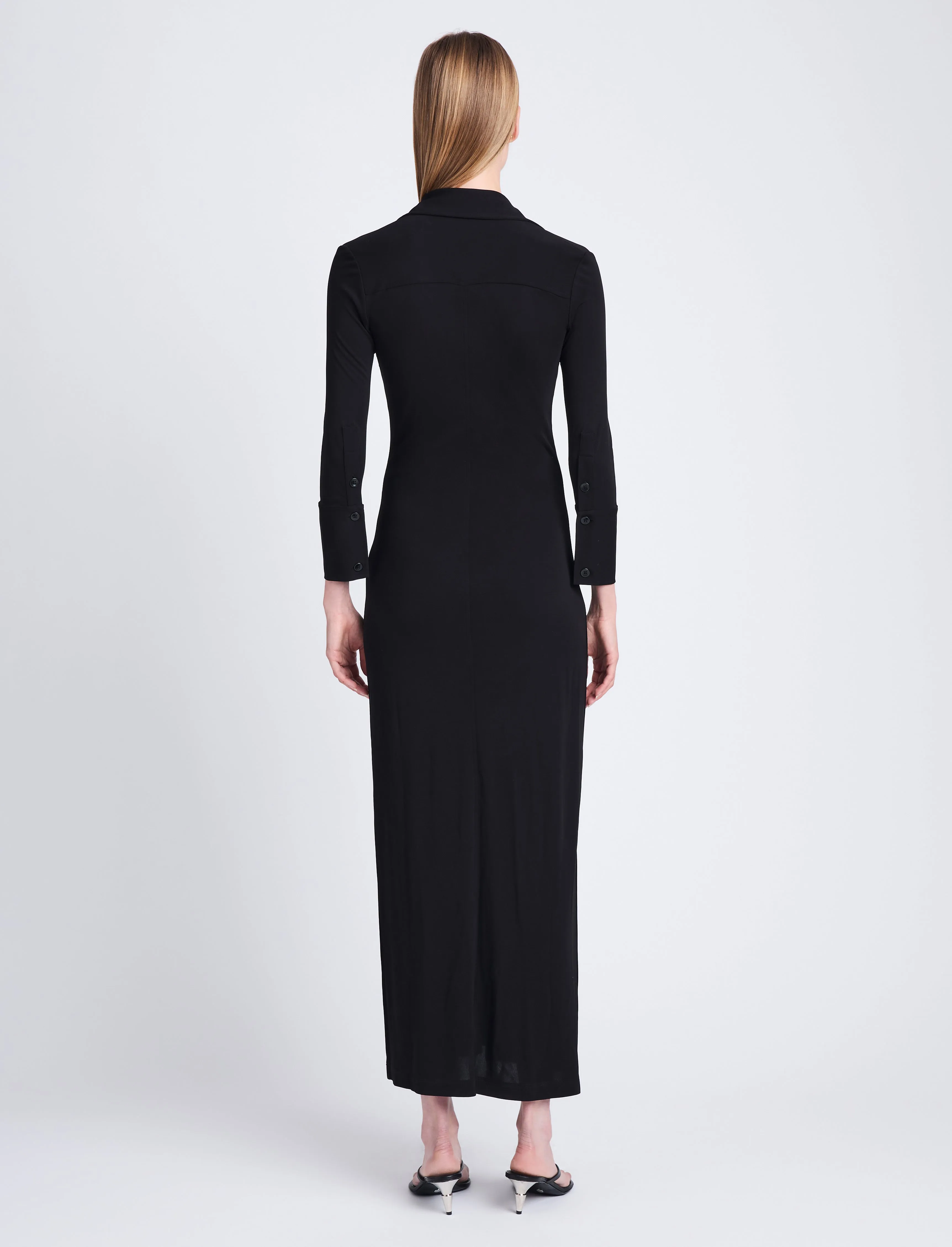 Clara Ruched Dress in Matte Crepe Jersey sold by Proenza Schouler product image thumbnail 4
