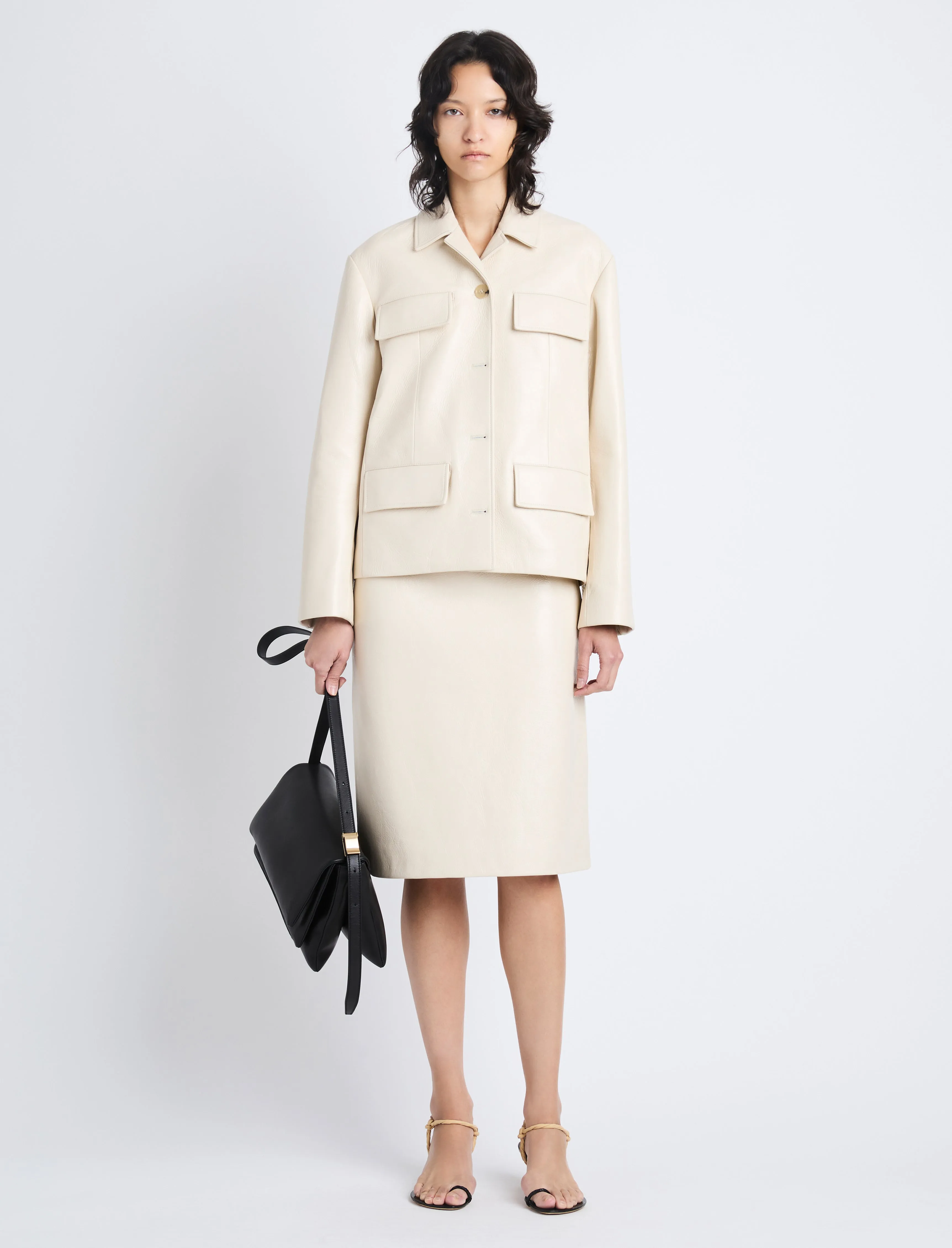 Roos Jacket in Lacquered Leather sold by Proenza Schouler product image thumbnail 2