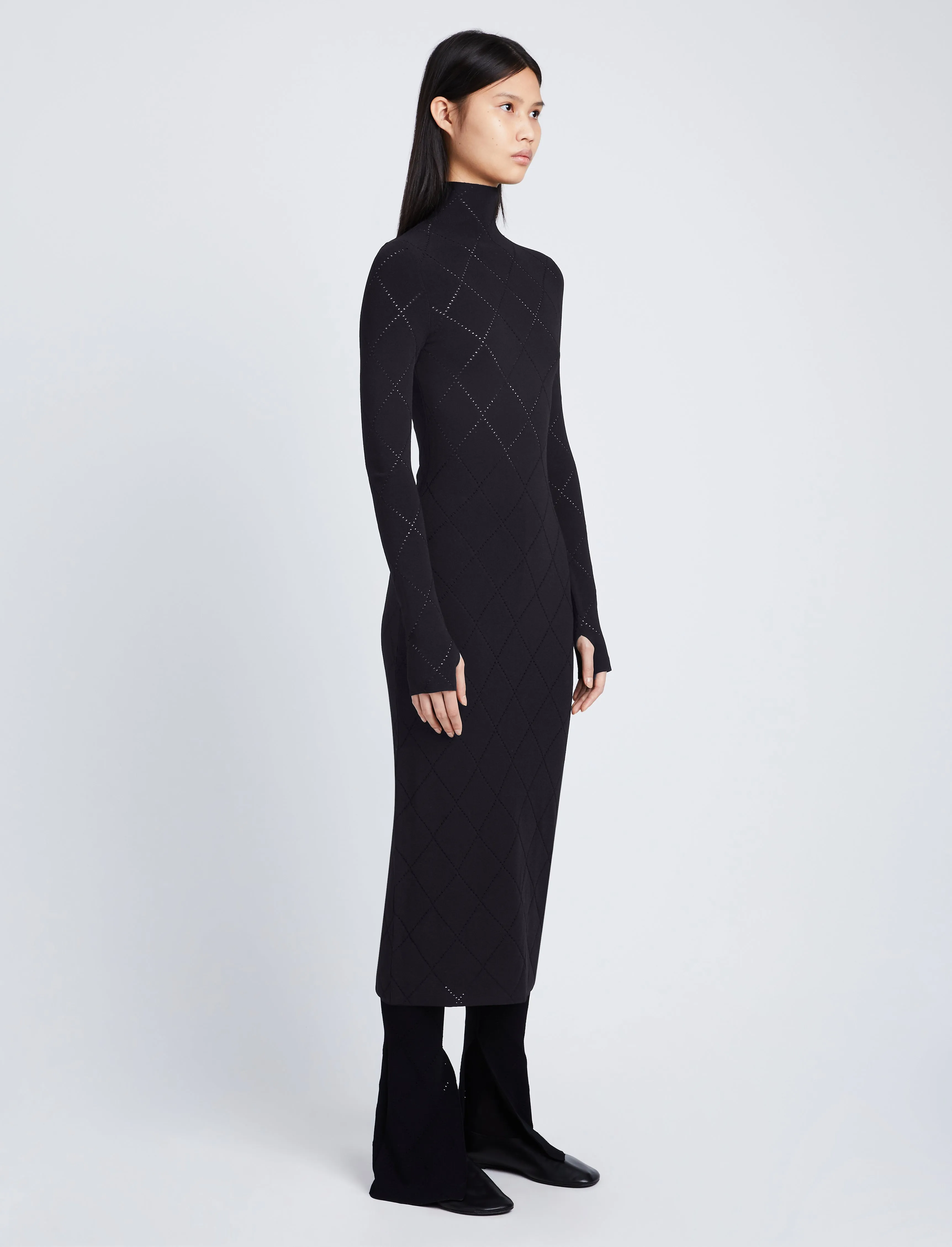 Pointelle Diamonds Turtleneck Dress sold by Proenza Schouler product image thumbnail 3