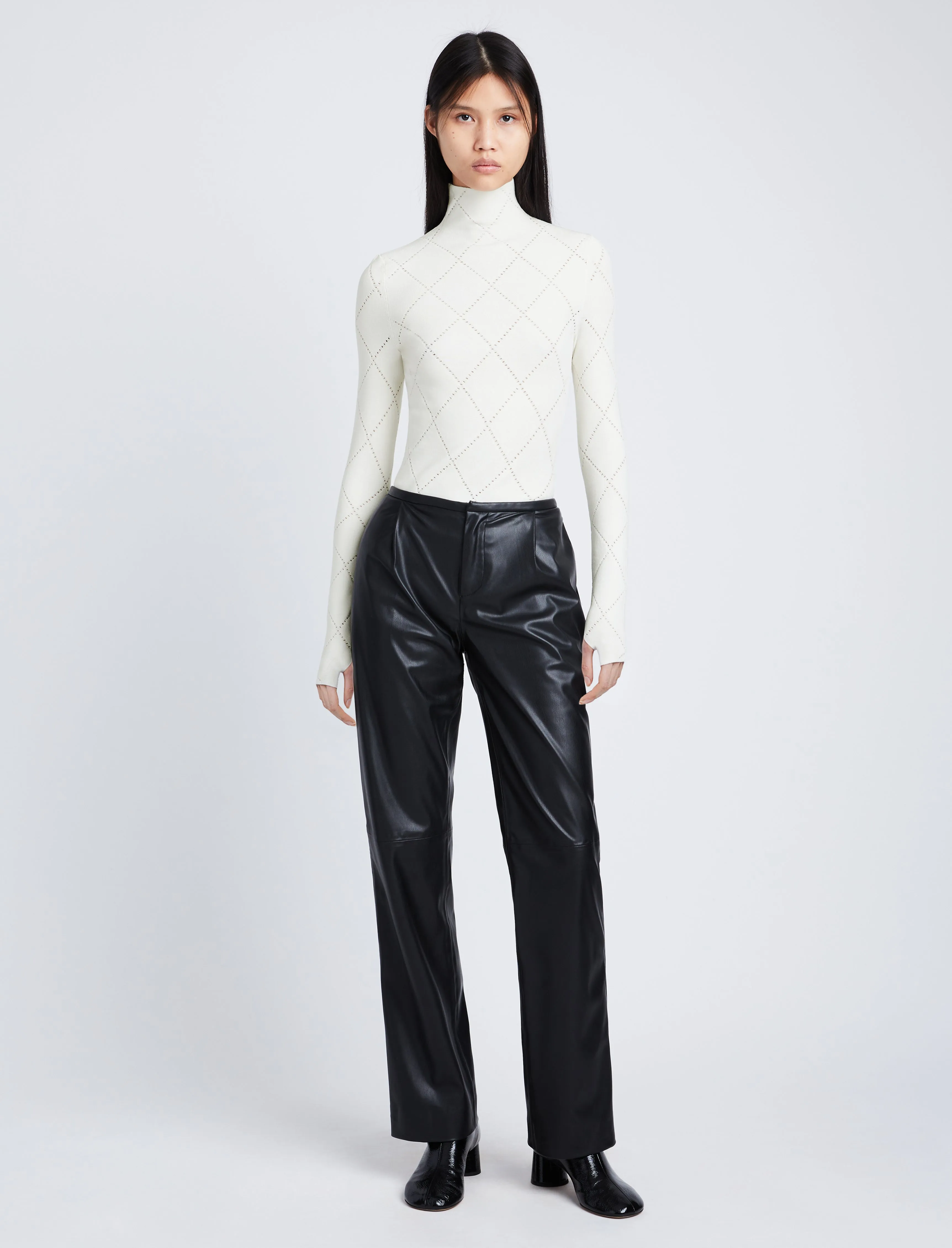 Pointelle Diamonds Turtleneck Top sold by Proenza Schouler product image thumbnail 3