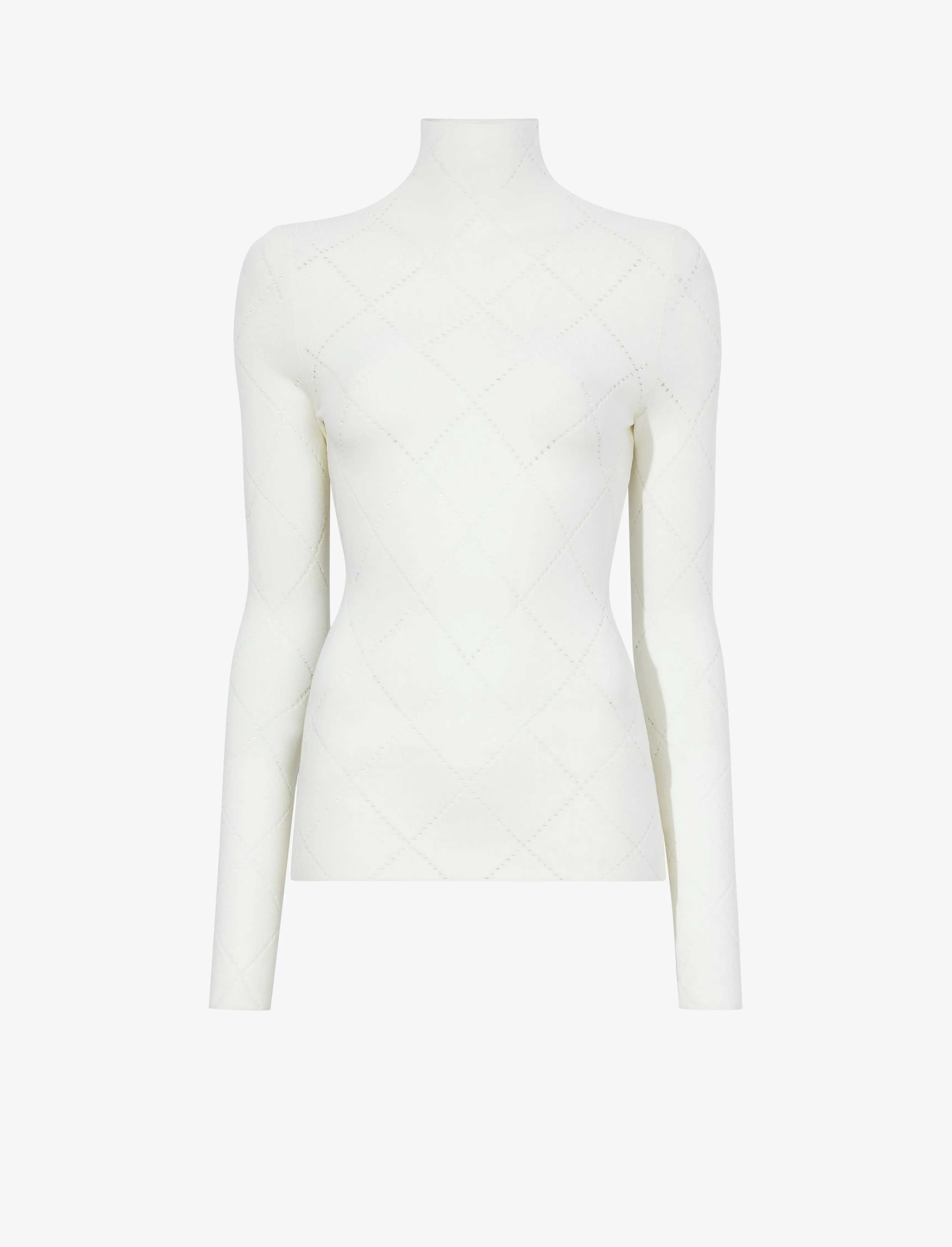 Pointelle Diamonds Turtleneck Top sold by Proenza Schouler