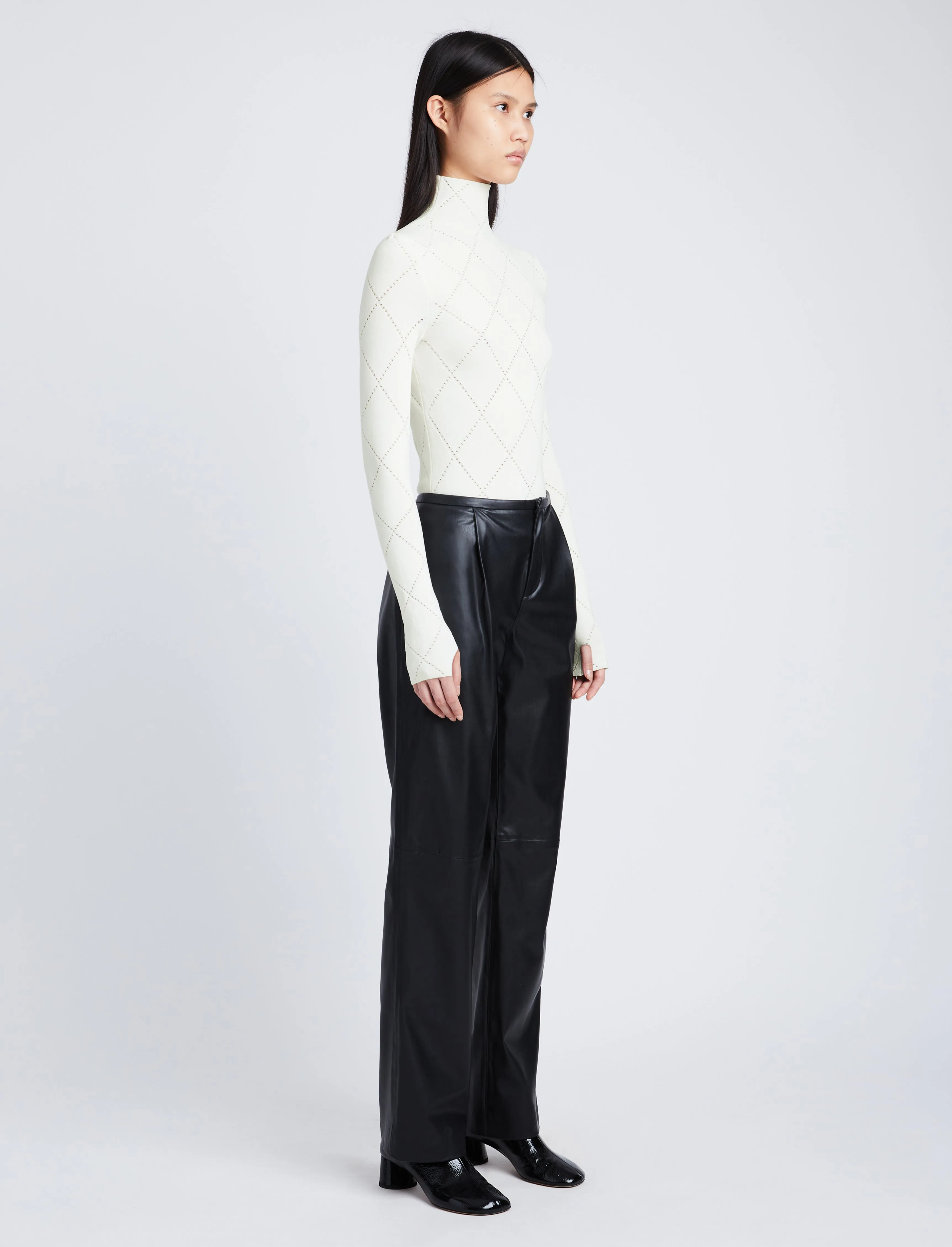 Pointelle Diamonds Turtleneck Top sold by Proenza Schouler product image thumbnail 4