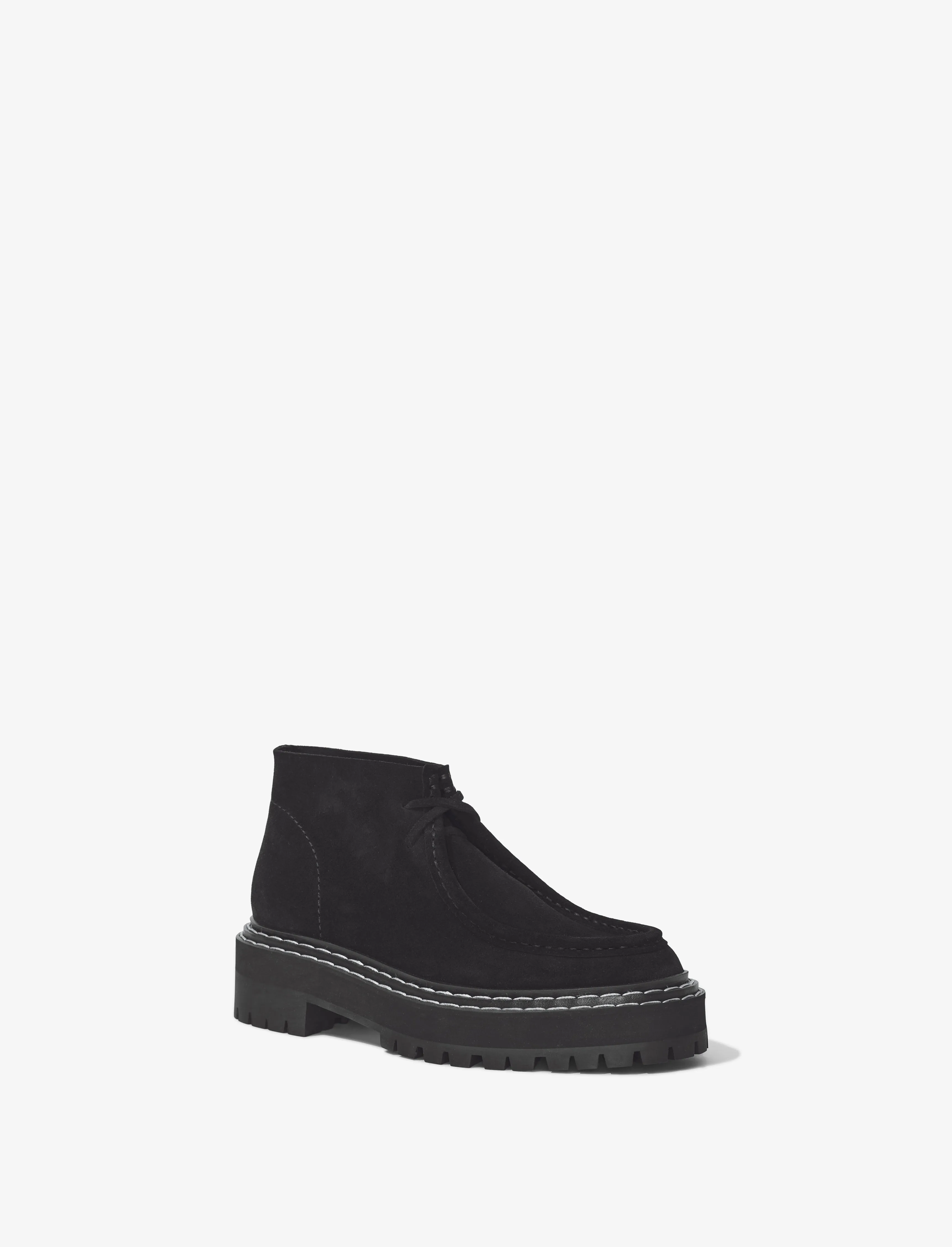 Lug Sole Platform Lace Up Boots in Suede sold by Proenza Schouler product image thumbnail 2