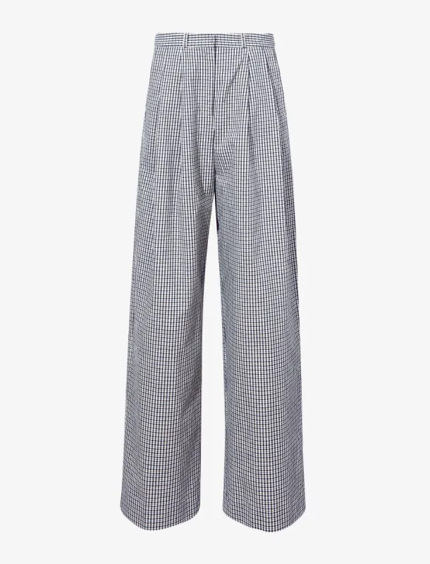Helena Pant in Grid Crinkle Cotton made by Proenza Schouler