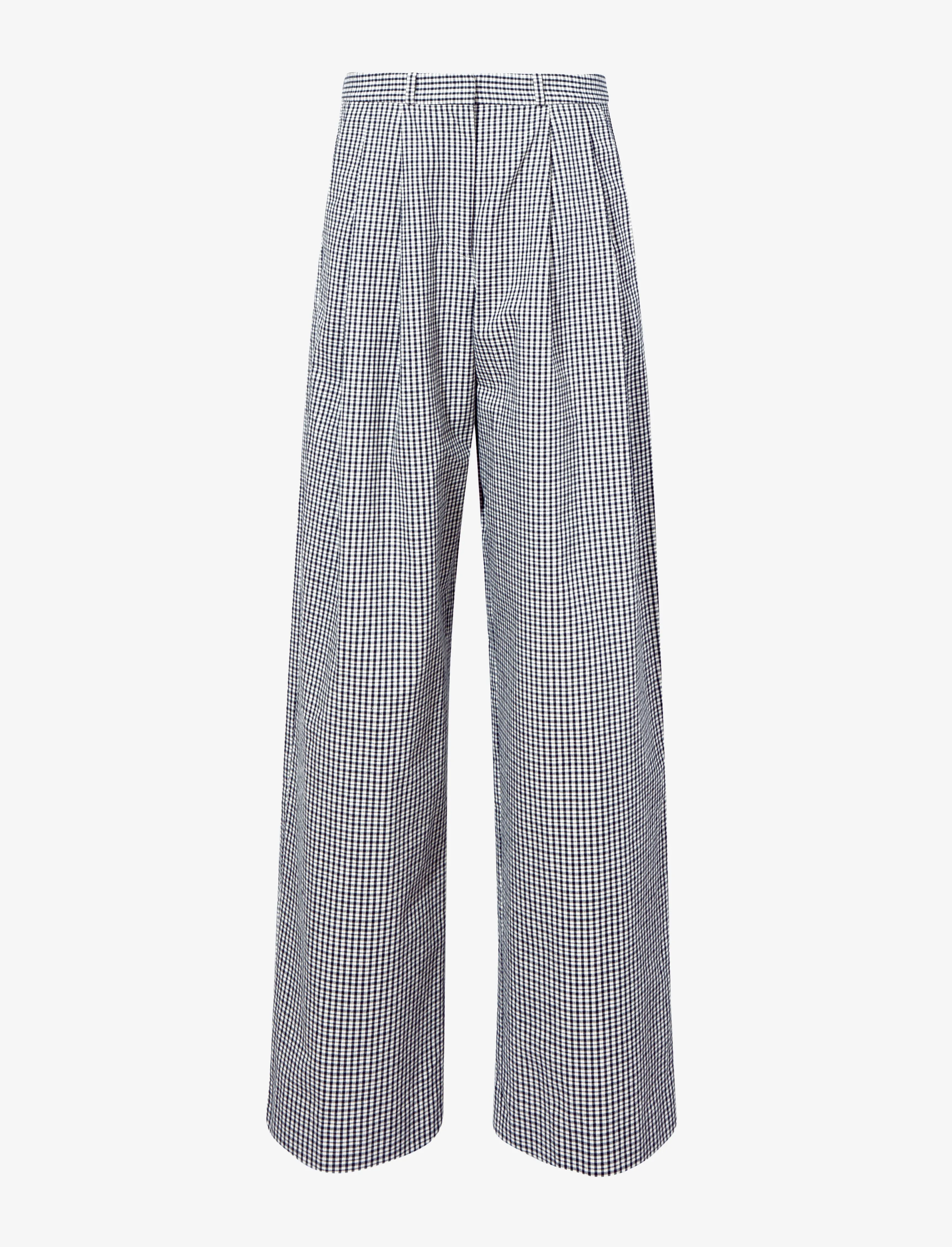 Helena Pant in Grid Crinkle Cotton sold by Proenza Schouler
