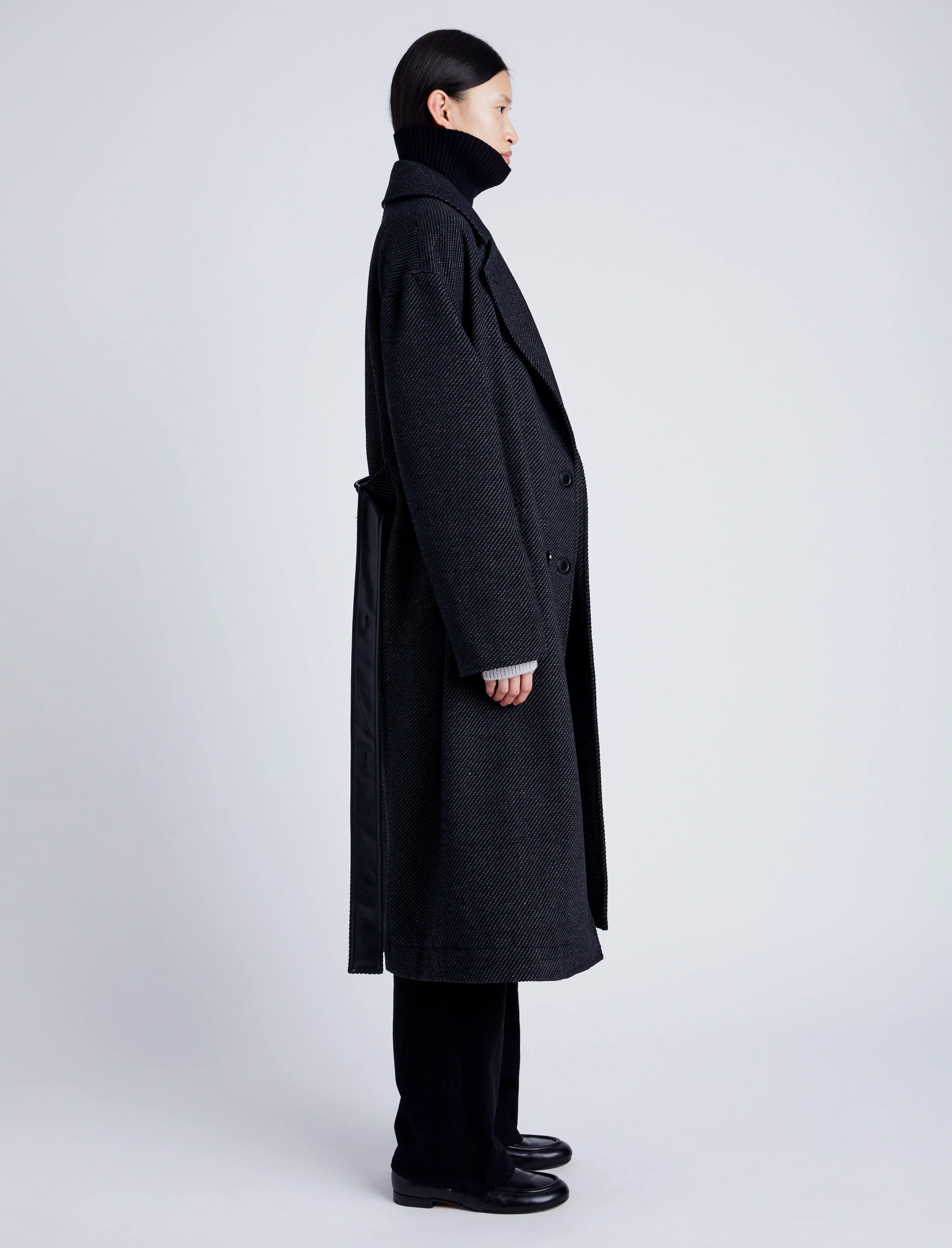 Ronan Coat in Soft Twill Coating sold by Proenza Schouler product image thumbnail 3